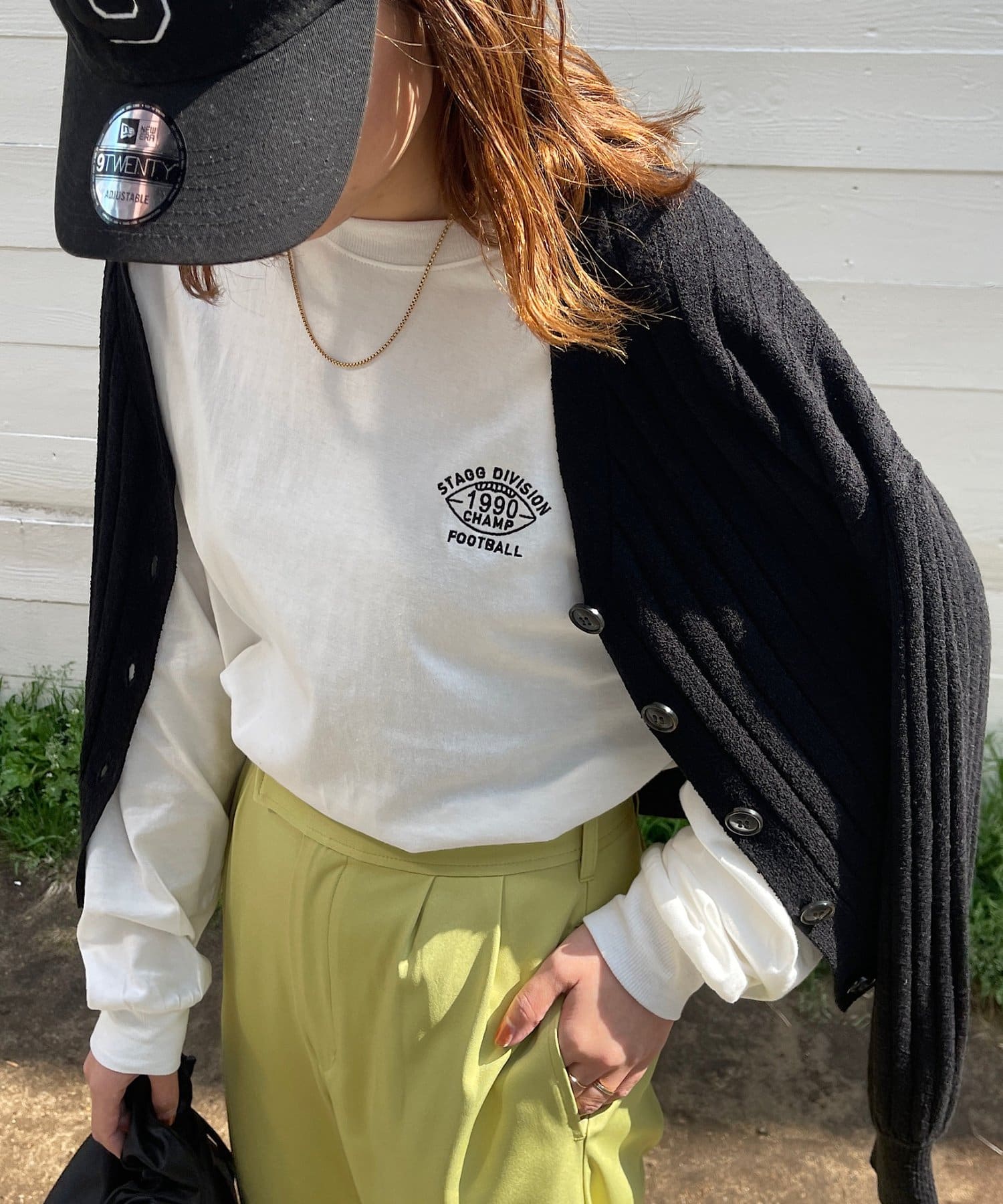DISCOAT(ディスコート) 【WEB限定】ワンポイント刺繍ビッグロングTシャツ