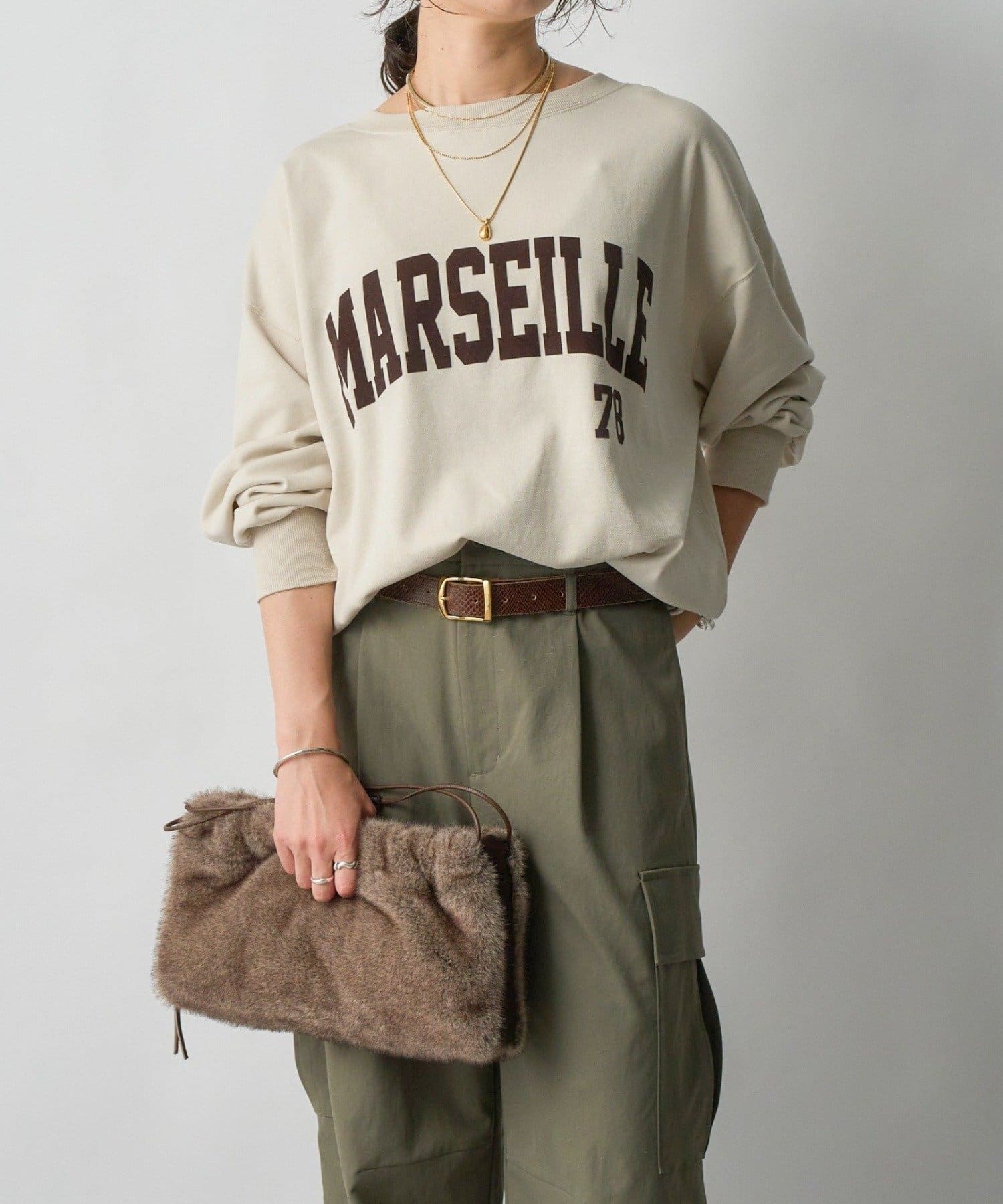 RIVE DROITE(リヴドロワ) 予約【大人のロゴスウェット】MARSEILLE ロゴスエット
