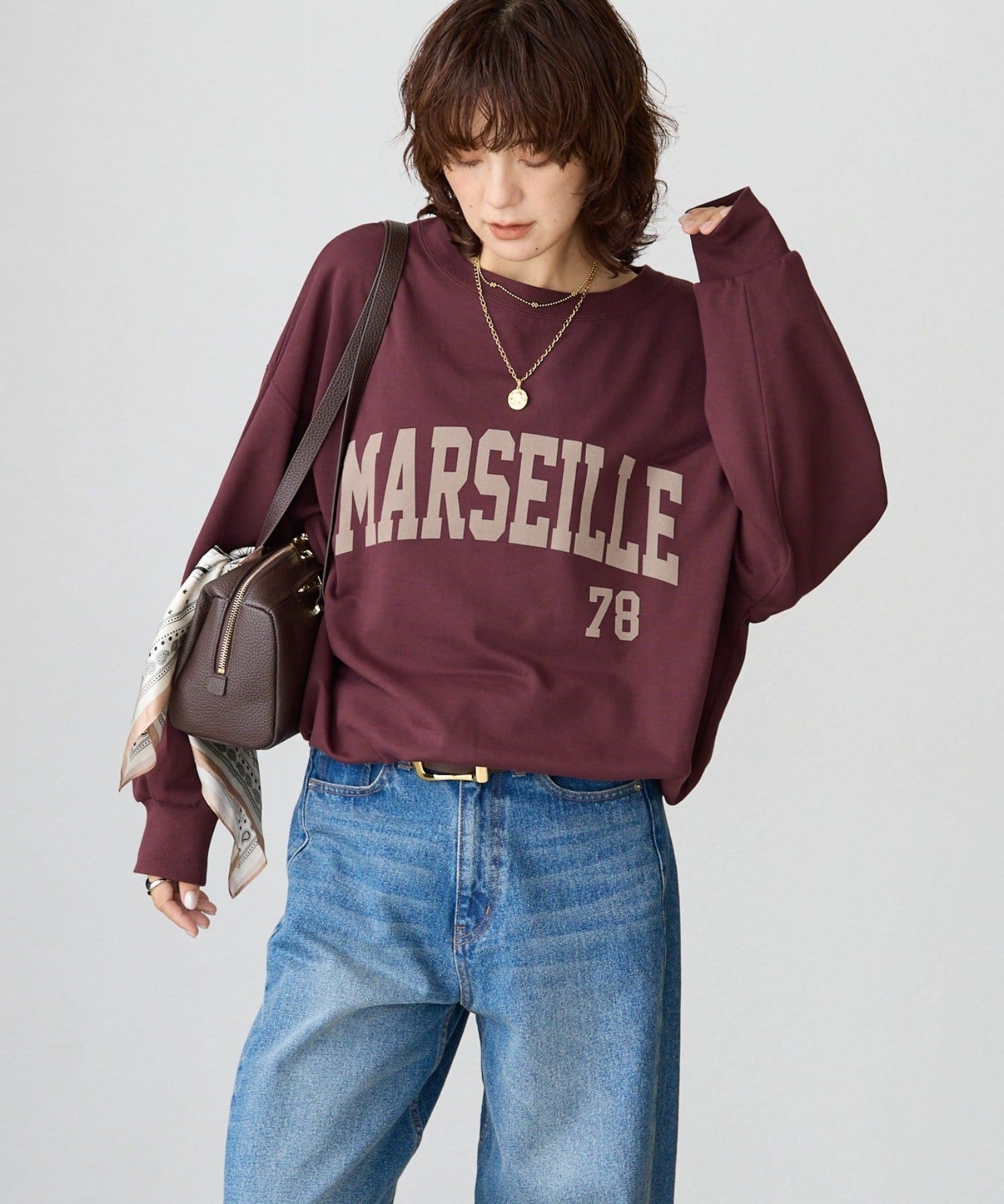 RIVE DROITE(リヴドロワ) 予約【大人のロゴスウェット】MARSEILLE ロゴスエット