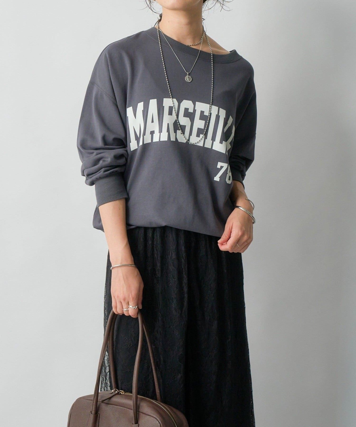 RIVE DROITE(リヴドロワ) 予約【大人のロゴスウェット】MARSEILLE ロゴスエット