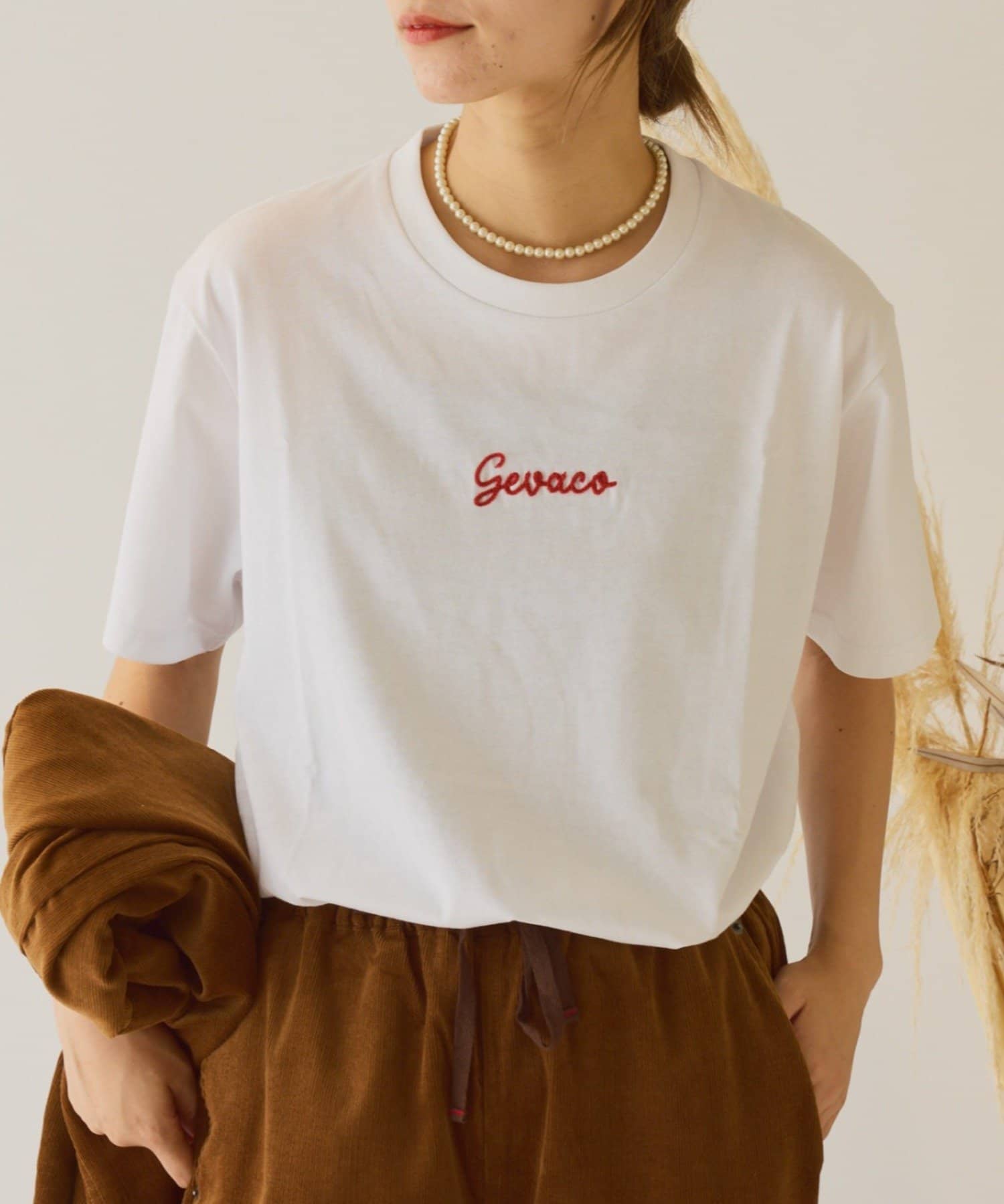 GEVACO】ワンポイントロゴチェーン刺繍半袖Tシャツ | CIAOPANIC
