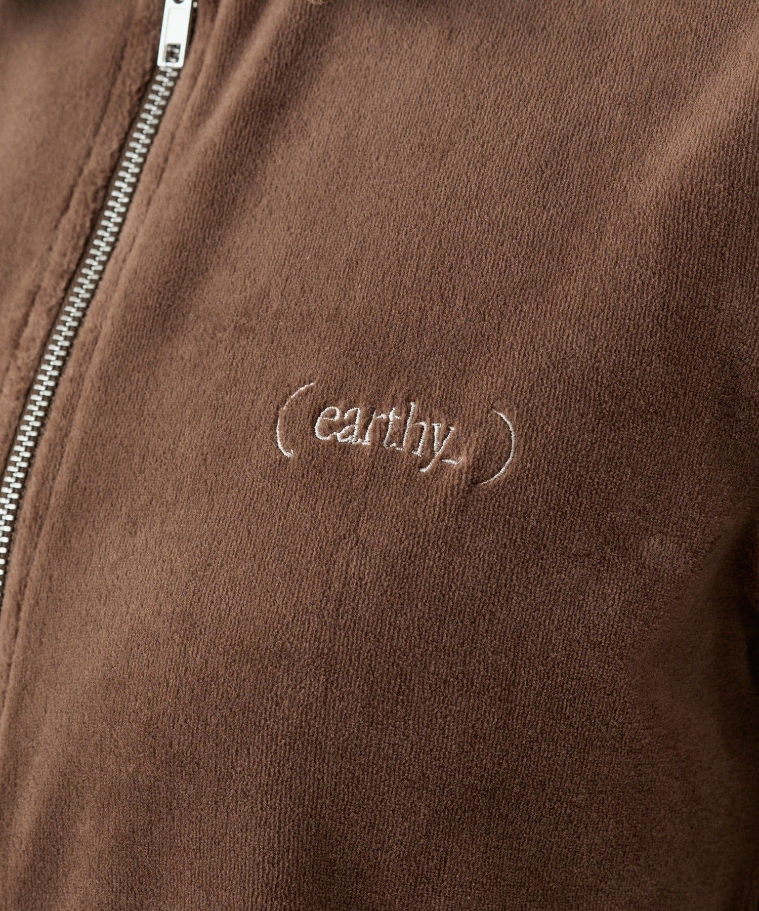 earthy_(アーシー) コットンベロアW zipカーディガン