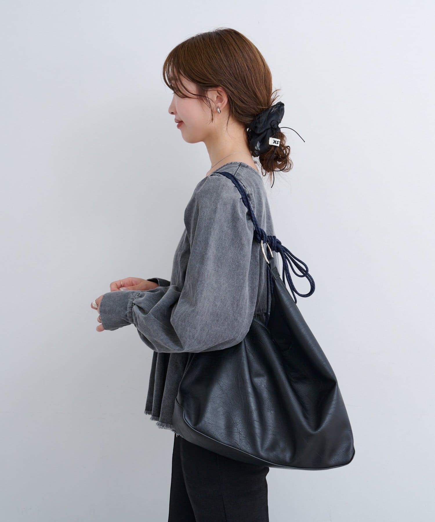 Kastane(カスタネ) 【9.6(土)12:00発売/A4サイズ/2WAY】B アシメレザーBAG