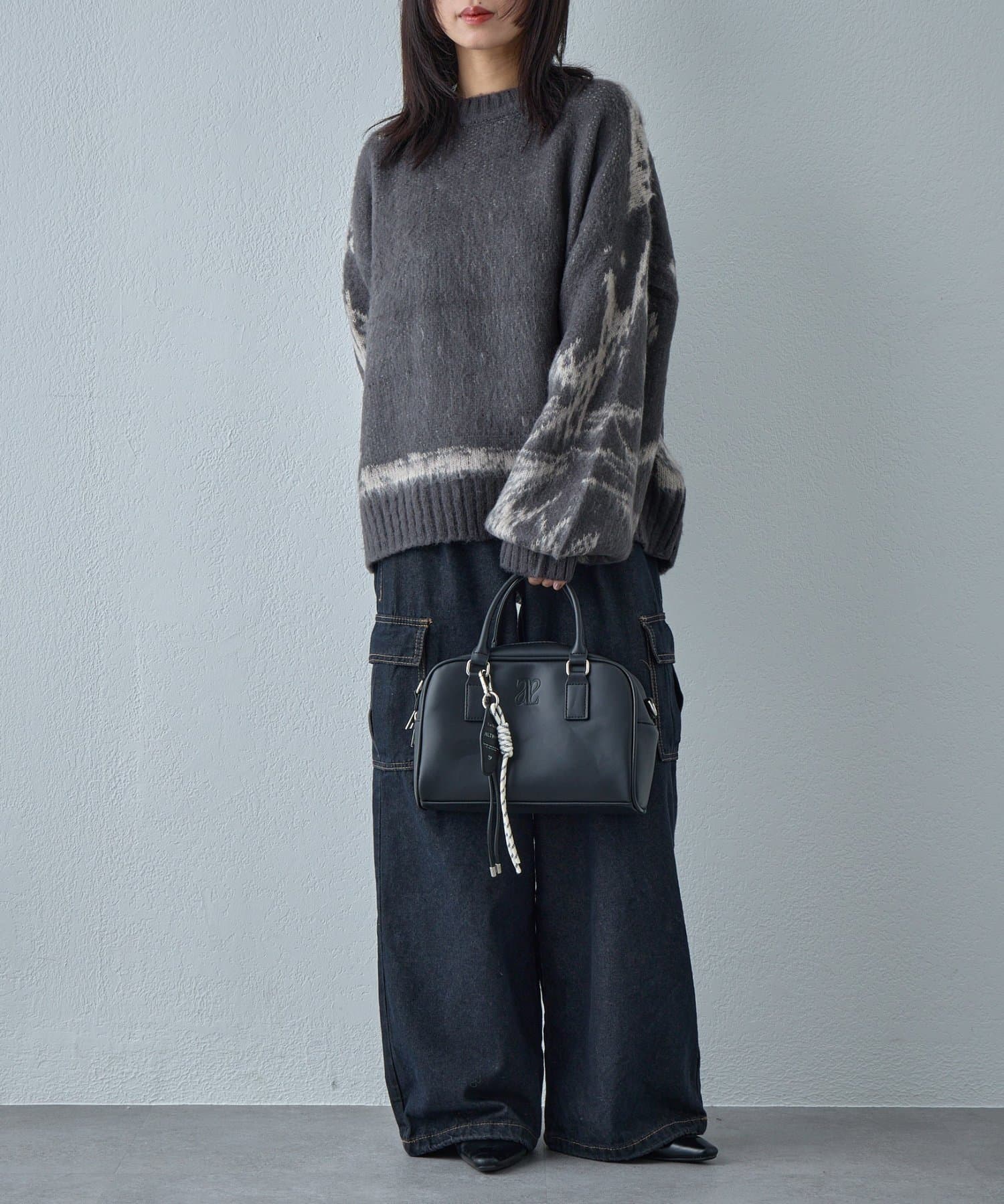 -goocy-(グーシー) ニュアンス柄強起毛加工プルオーバー