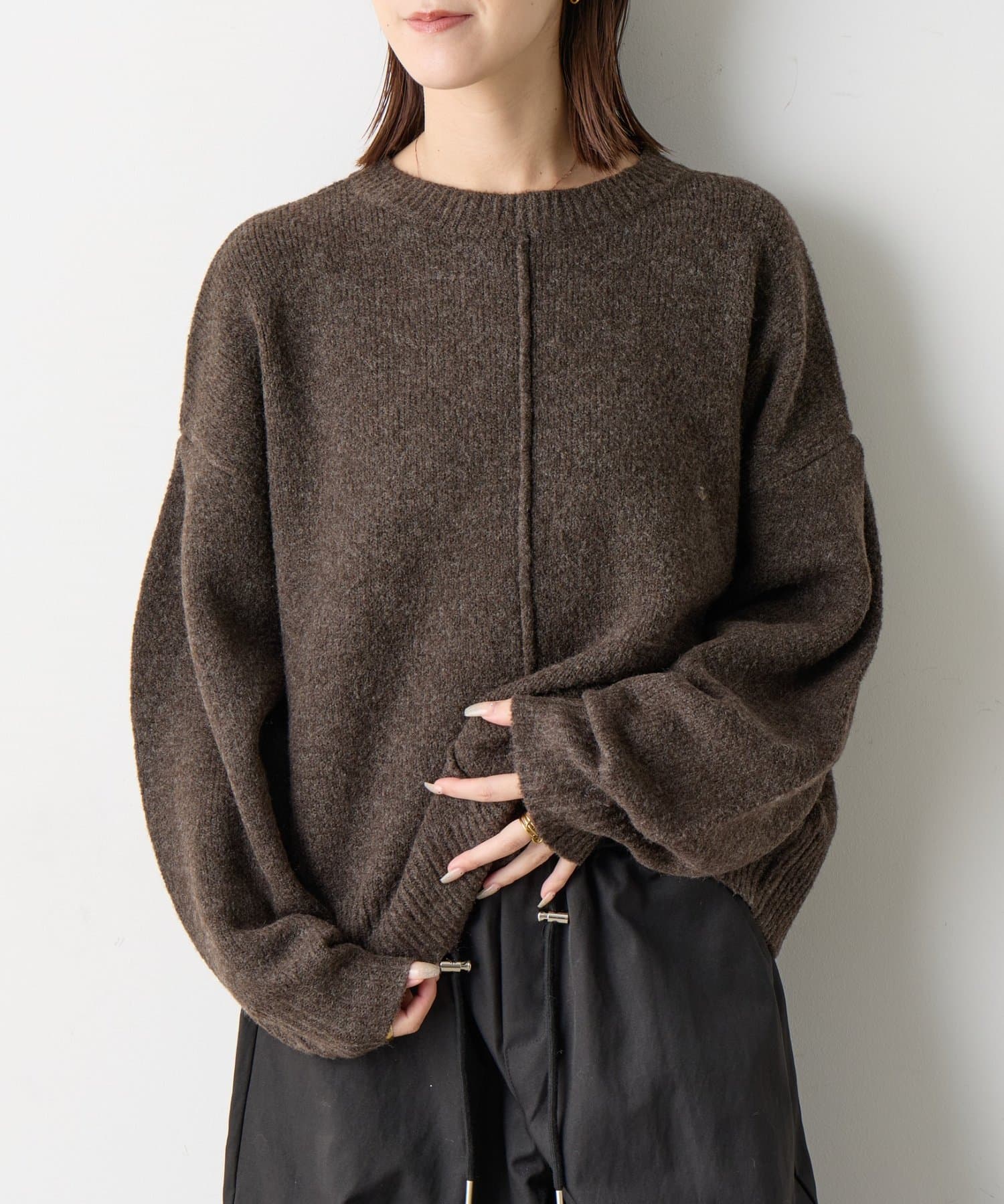 -goocy-(グーシー) ヤクタッチ袖タックデザインプルオーバー