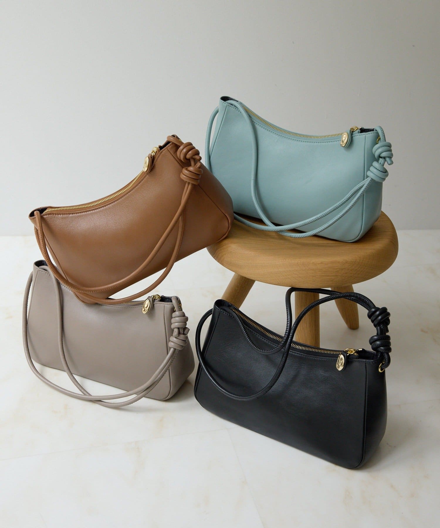 gemeil(ジェムイル) ダブルノットワイドショルダーバッグ(PT-240)