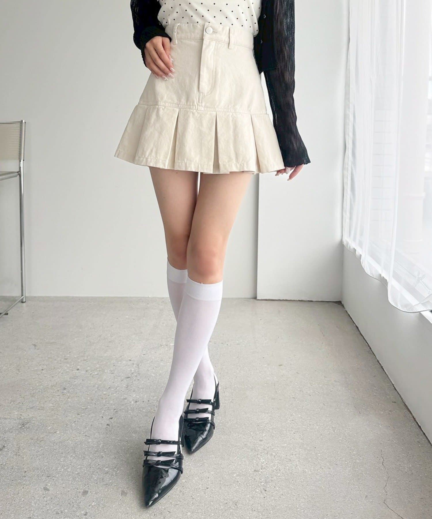 SinceThenギャザー×プリーツミニ丈スカート 87382000b_b_05_500.jpg