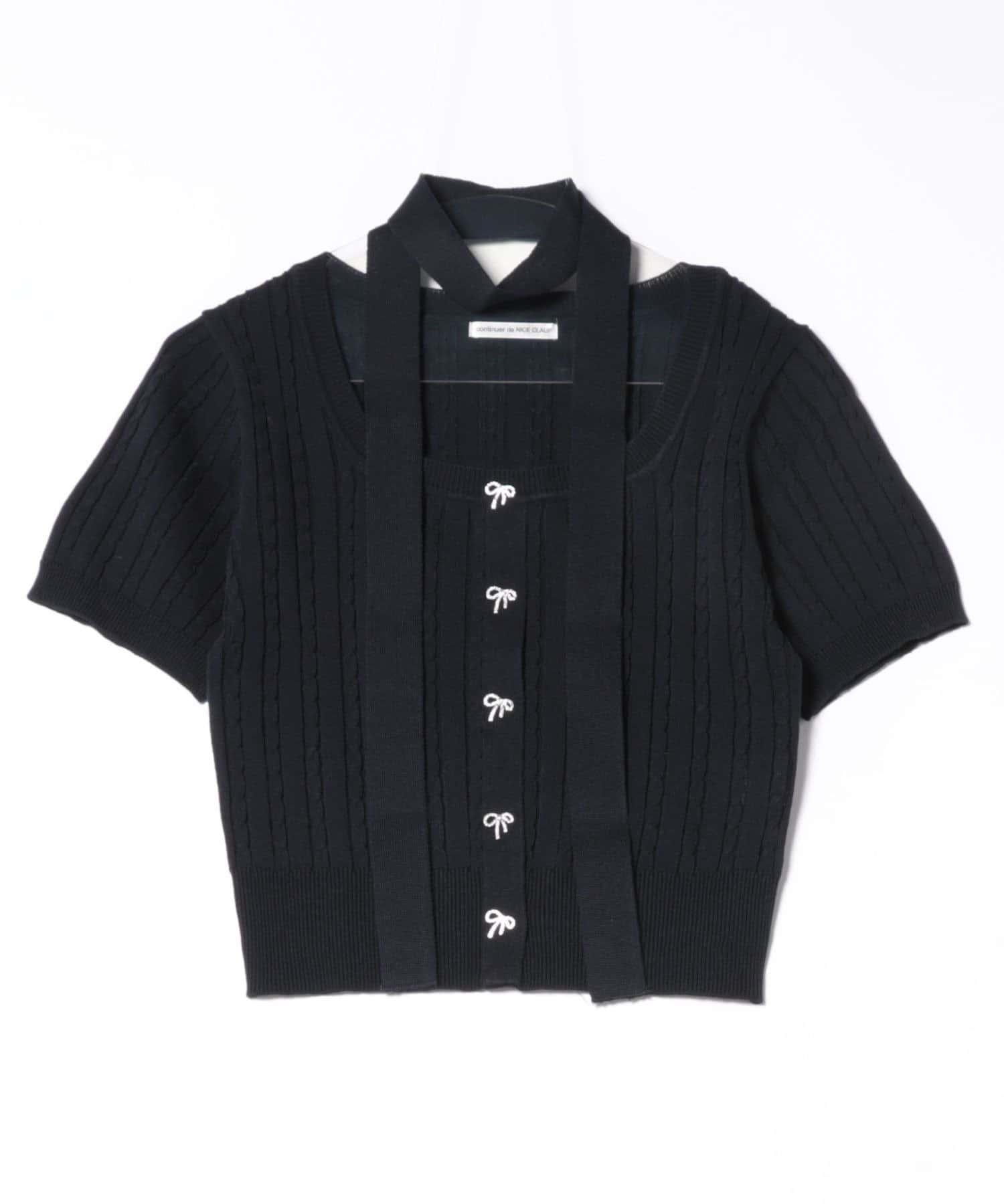 NICE CLAUP / OLIVE des OLIVE OUTLET(ナイスクラップ  / オリーブ デ オリーブ アウトレット) 【RMAF】チョーカー付ベビーケーブルプルオーバー