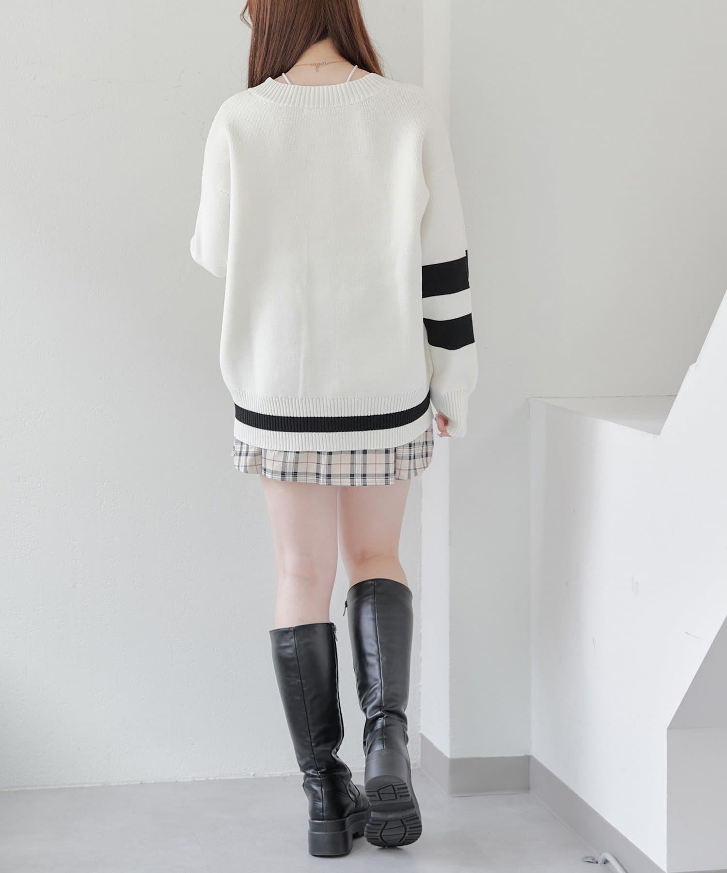 NICE CLAUP / OLIVE des OLIVE OUTLET(ナイスクラップ  / オリーブ デ オリーブ アウトレット) 累計1万枚販売の人気シリーズ！【RMAF】レタードカーデ
