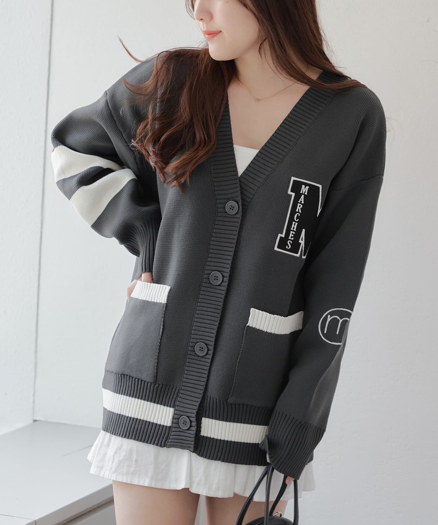 NICE CLAUP / OLIVE des OLIVE OUTLET(ナイスクラップ  / オリーブ デ オリーブ アウトレット) 累計1万枚販売の人気シリーズ！【RMAF】レタードカーデ