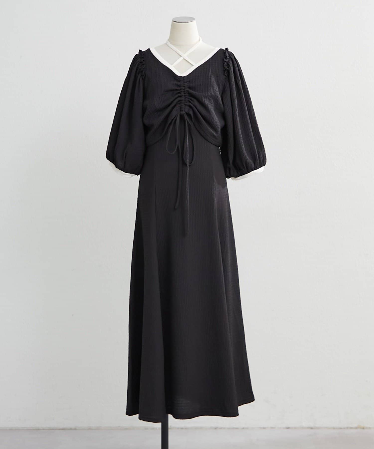 NICE CLAUP / OLIVE des OLIVE OUTLET(ナイスクラップ  / オリーブ デ オリーブ アウトレット) 【2set】【RMAF】シャーリングカーデとキャミワンピース