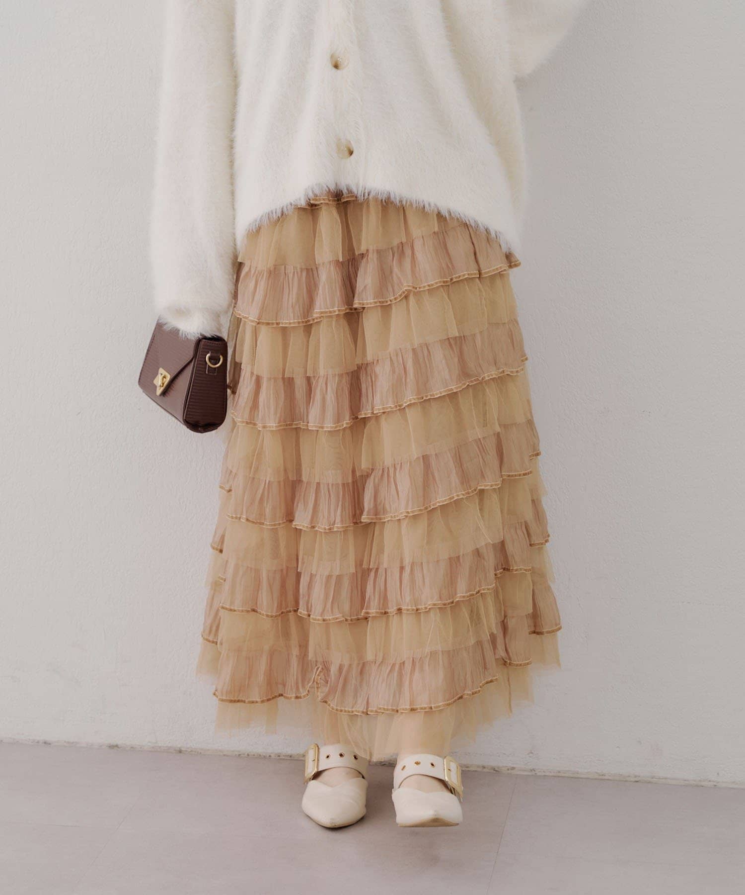 NICE CLAUP / OLIVE des OLIVE OUTLET(ナイスクラップ  / オリーブ デ オリーブ アウトレット) 段々段々チュールSK