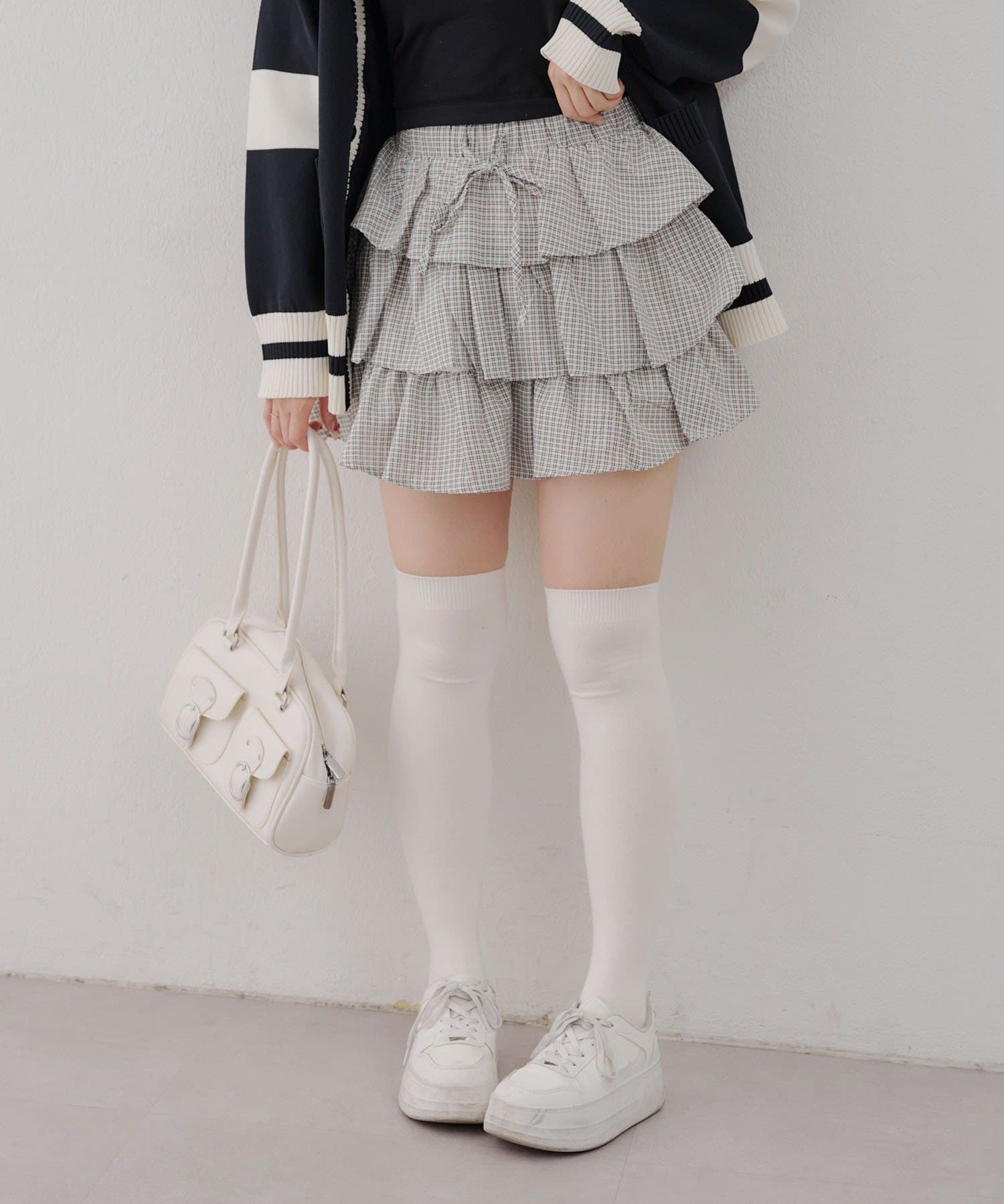 NICE CLAUP / OLIVE des OLIVE OUTLET(ナイスクラップ  / オリーブ デ オリーブ アウトレット) 【RMAF】チェックティアードスカート