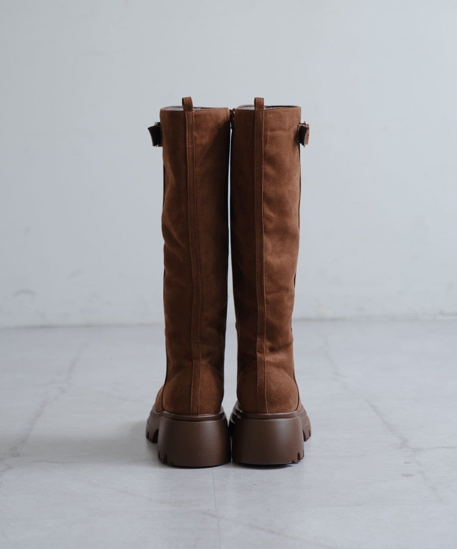 Kastane(カスタネ) 【レザー&スエード】ベルトロングブーツ