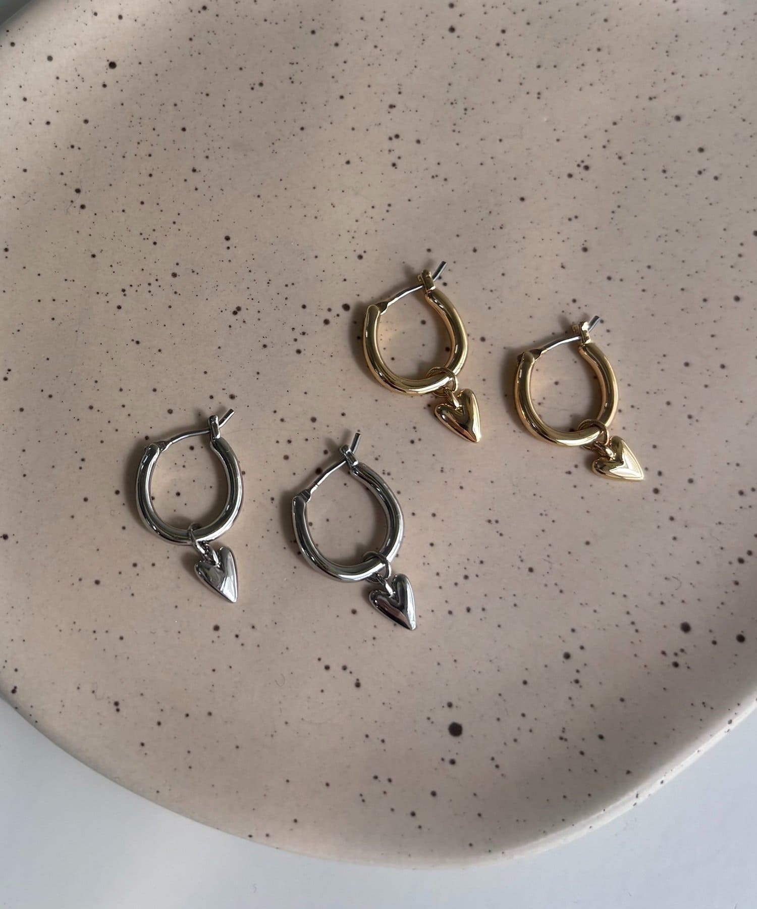 GOLDY/ゴールディ〉2WAYハートフープピアス | CAPRICIEUX LE
