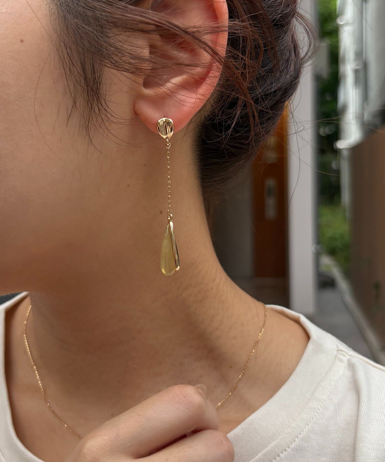 CAPRICIEUX LE'MAGE(カプリシュレマージュ) 〈GOLDY/ゴールディ〉ドロップコンビピアス