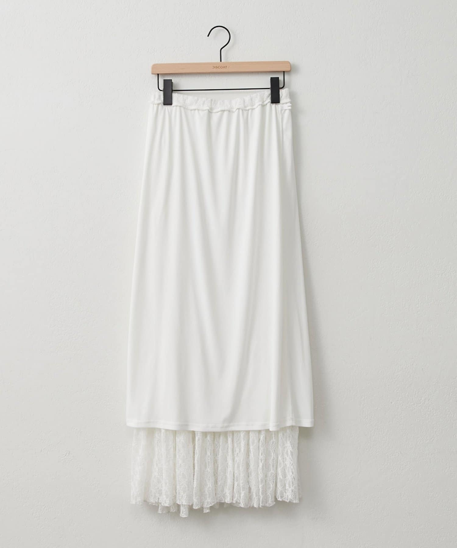DISCOAT(ディスコート) レース切替ティアードスカート