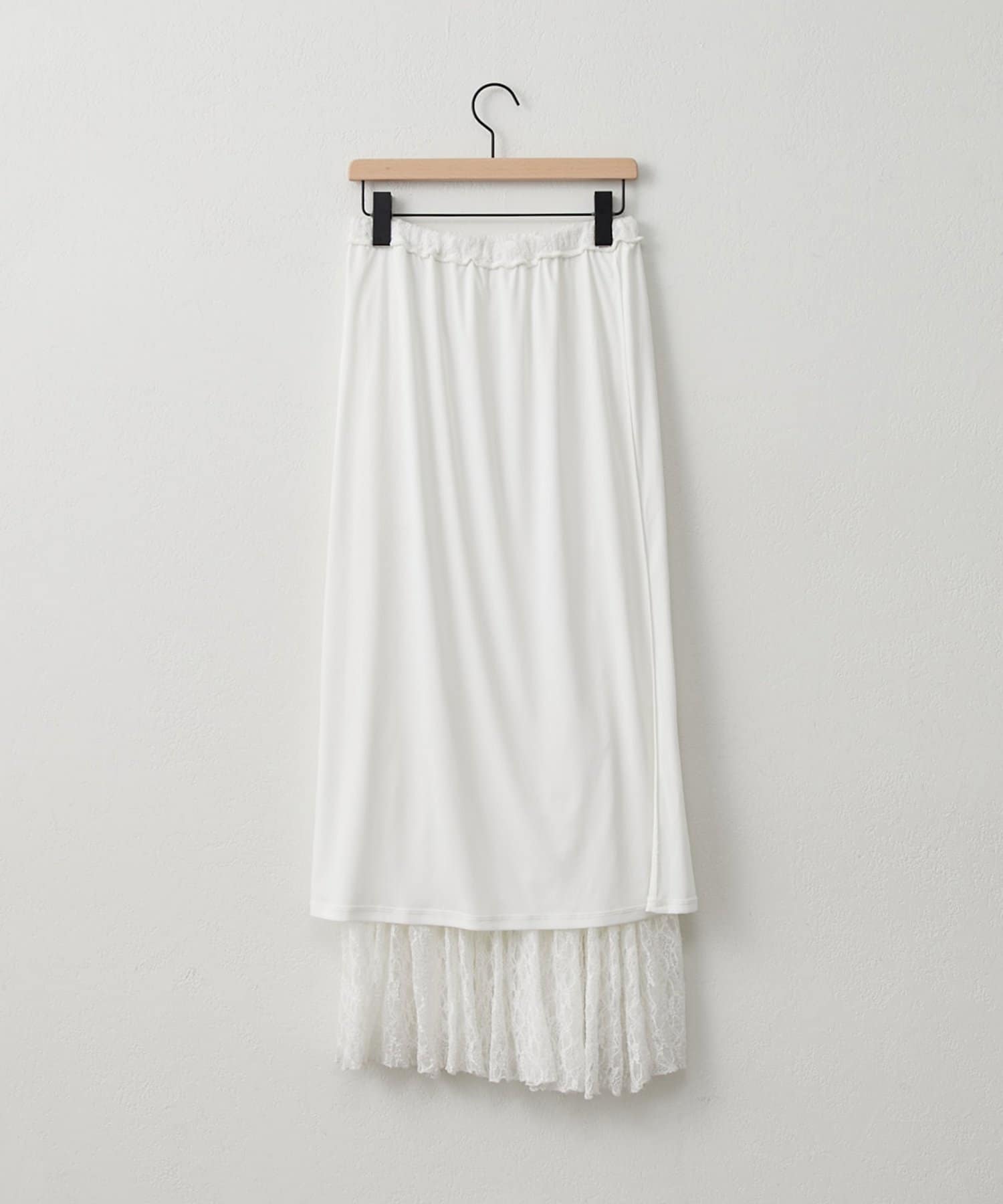 DISCOAT(ディスコート) レース切替ティアードスカート