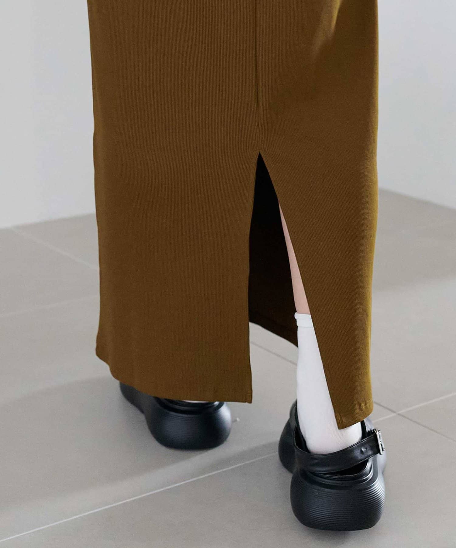 DISCOAT(ディスコート) 【低身長/高身長サイズあり】リブピコレースヘンリーカットワンピース