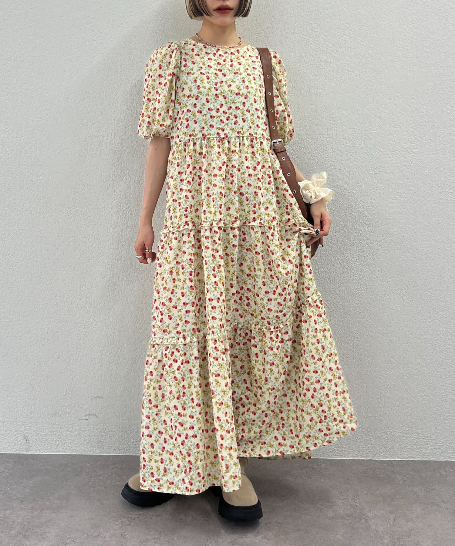 25AW】【セットアイテム】衿付き柄アソートワンピース | w