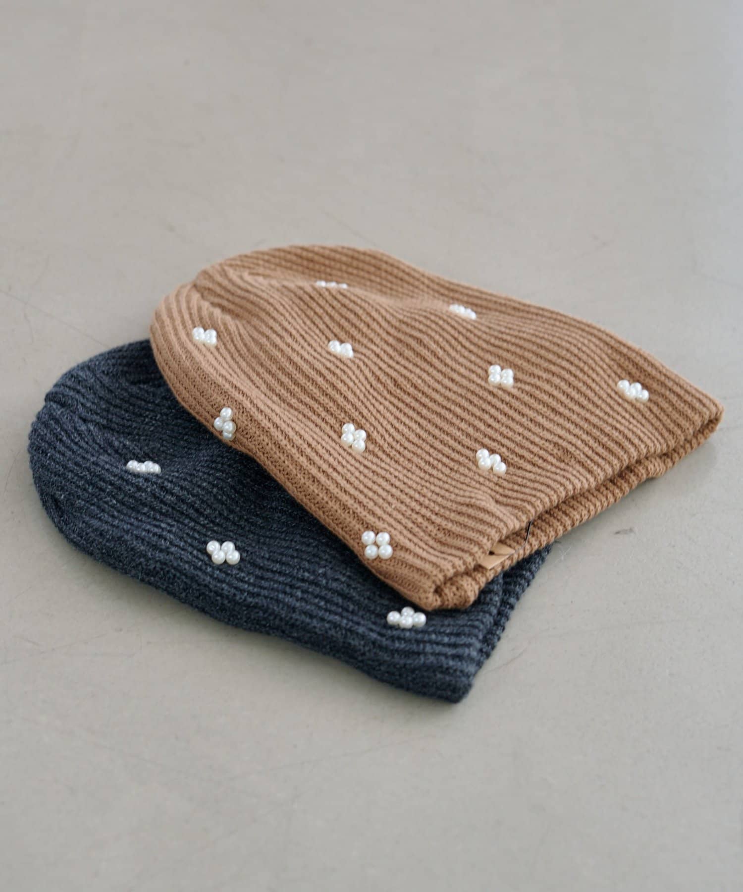 Kastane(カスタネ) 【新色追加/4色展開】パールニットビーニー