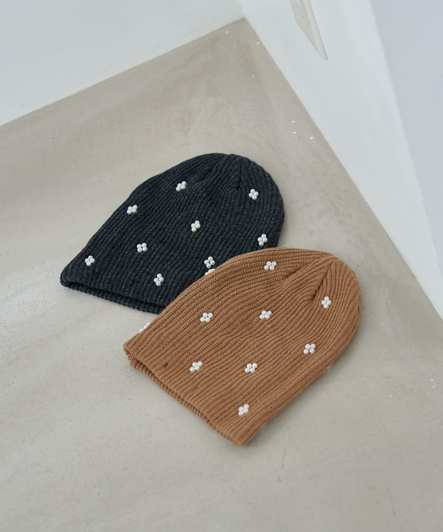 Kastane(カスタネ) 【新色追加/4色展開】パールニットビーニー