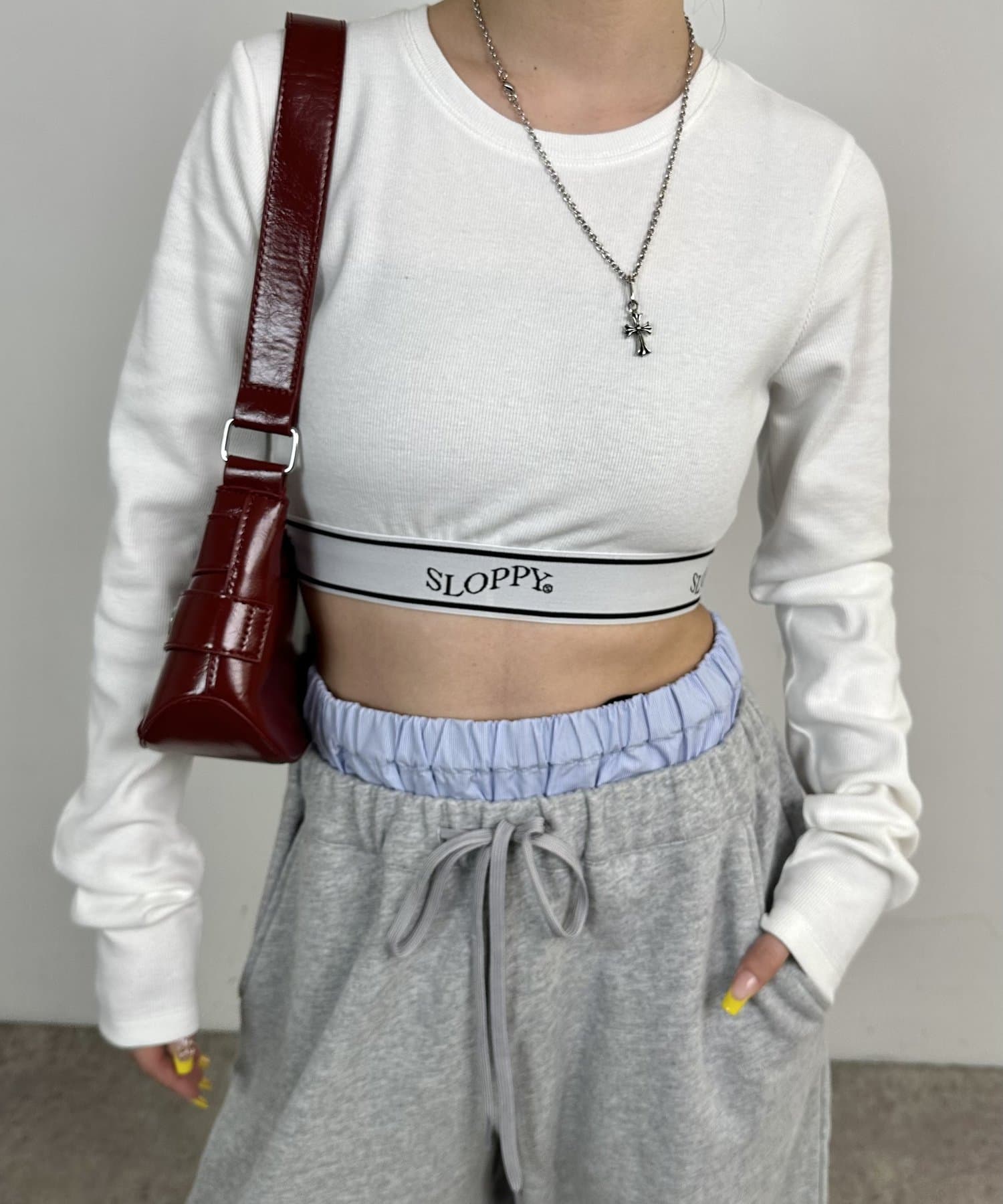 OUTLET(アウトレット) 【WHO'S WHO gallery】【SLOPPY】ラインゴムトップス