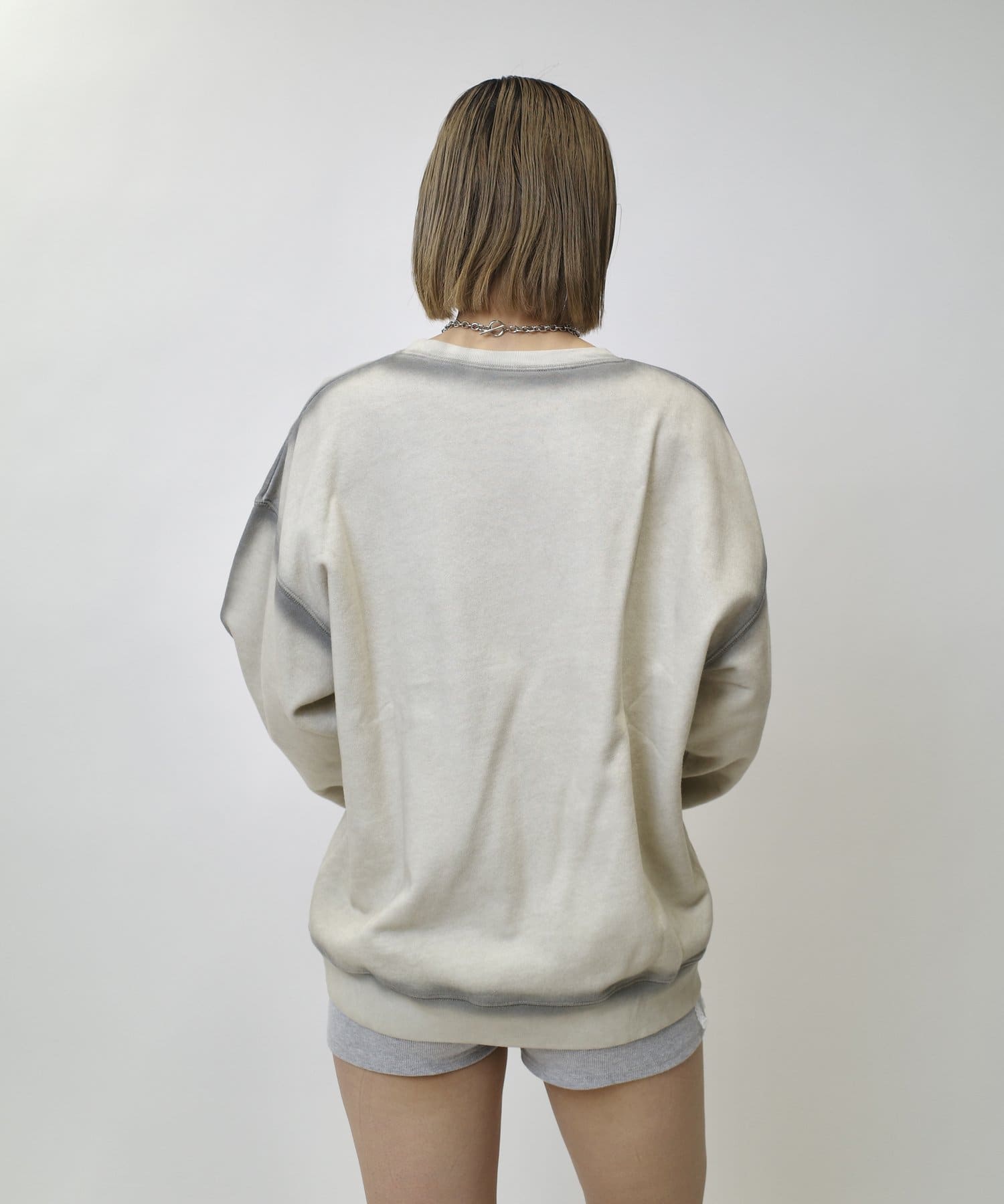 OUTLET(アウトレット) 【WHO'S WHO gallery】裏毛ラインスプレークルー