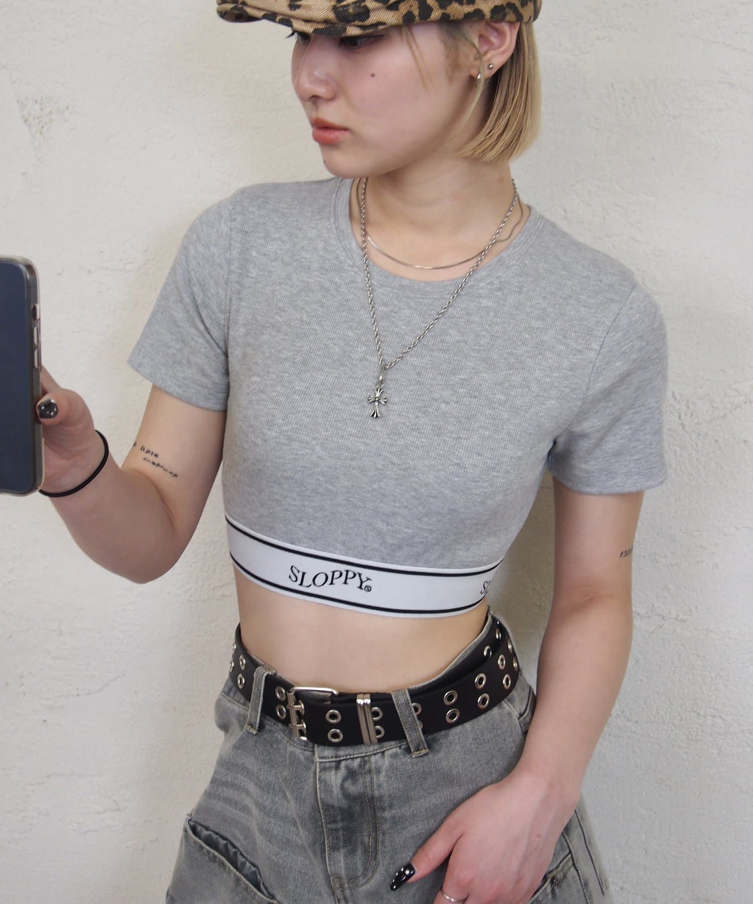OUTLET(アウトレット) 【WHO'S WHO gallery】【SLOPPY】ラインゴムTEE