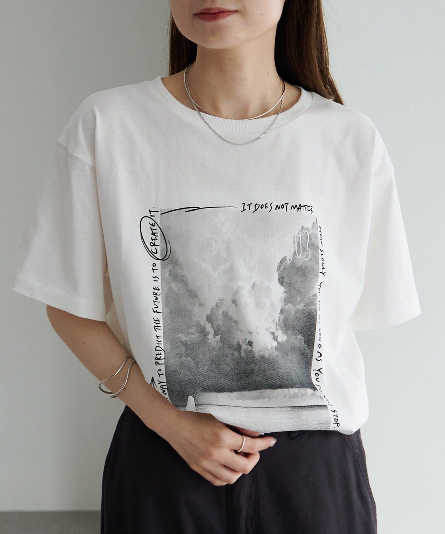 PUAL CE CIN(ピュアルセシン) 【接触冷感+UVカット】フォトプリントTシャツ