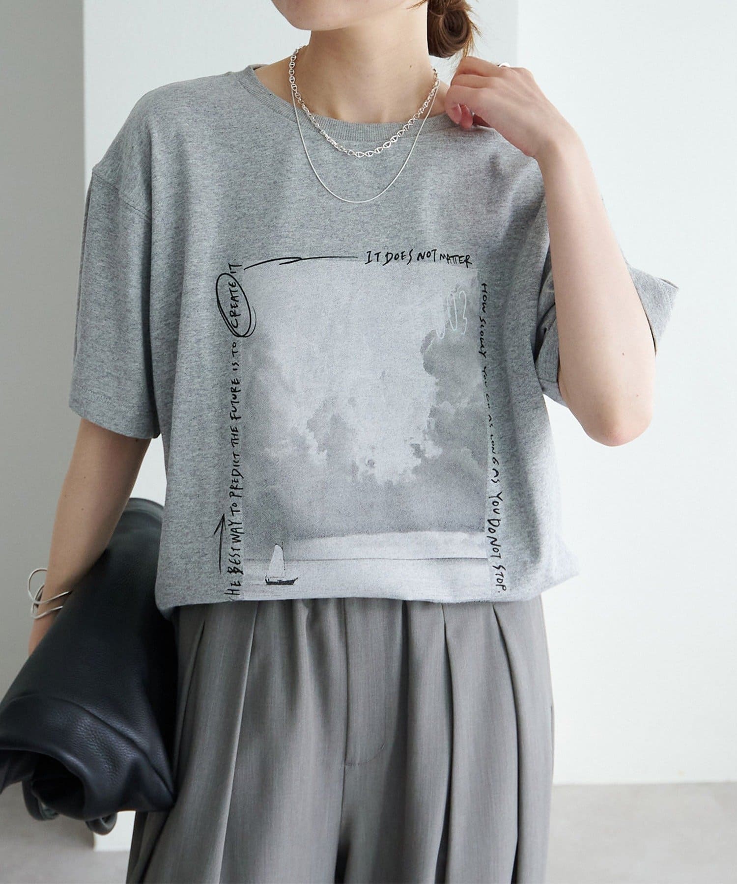 PUAL CE CIN(ピュアルセシン) 【接触冷感+UVカット】フォトプリントTシャツ