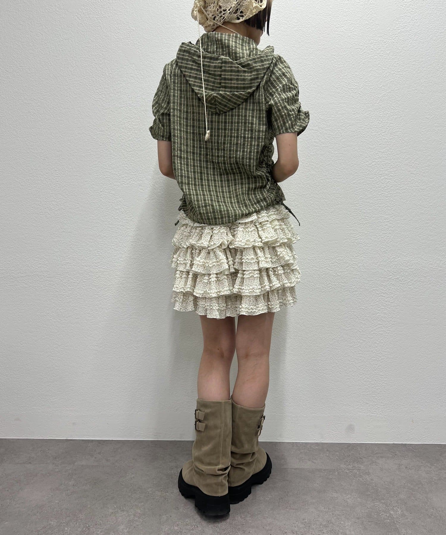 w closet(ダブルクローゼット) 【25AW】フーディーチェックシャツ