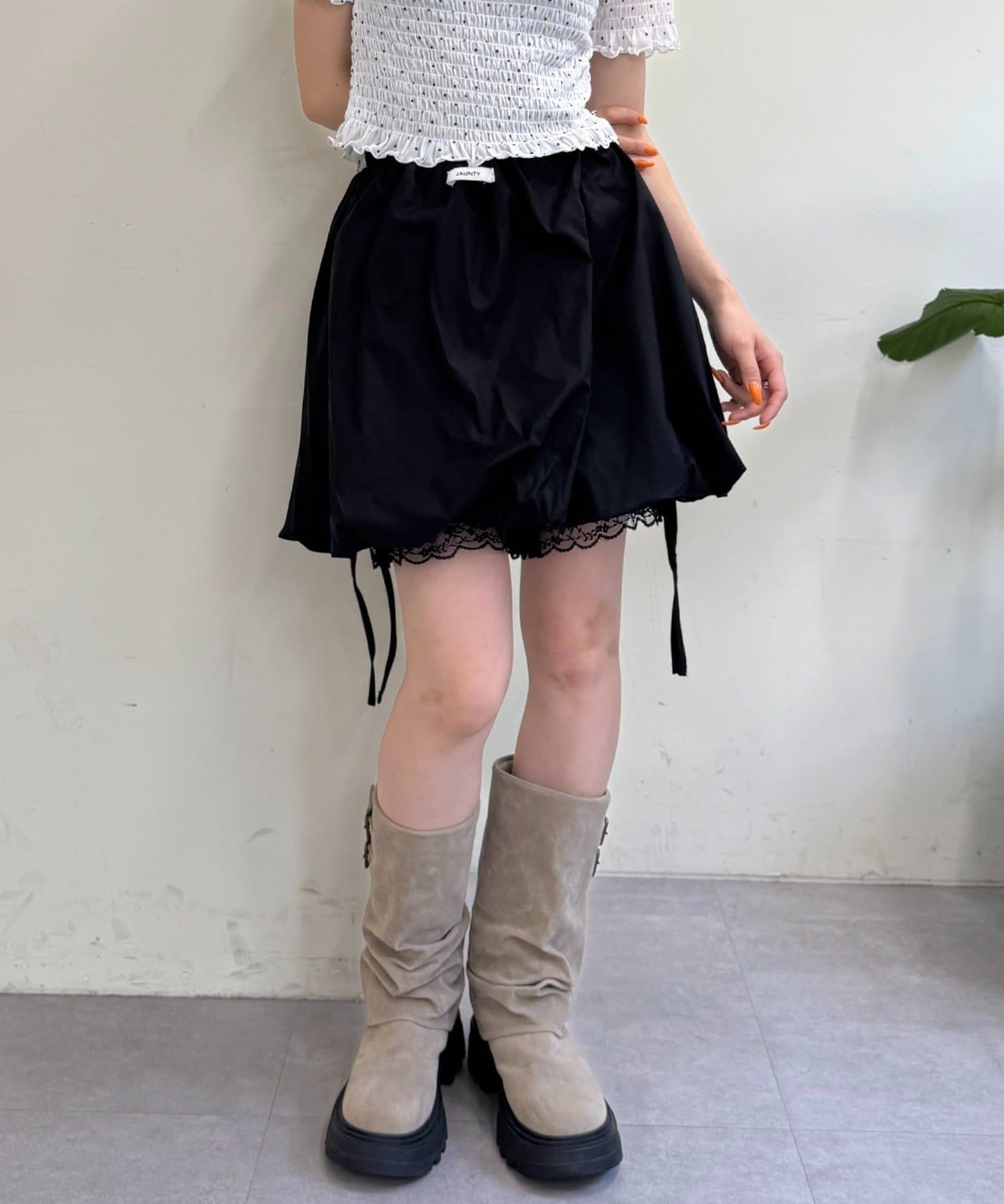 w closet(ダブルクローゼット) 【25AW/お気に入り総選挙対象アイテム】レイヤードバルーンスカパン