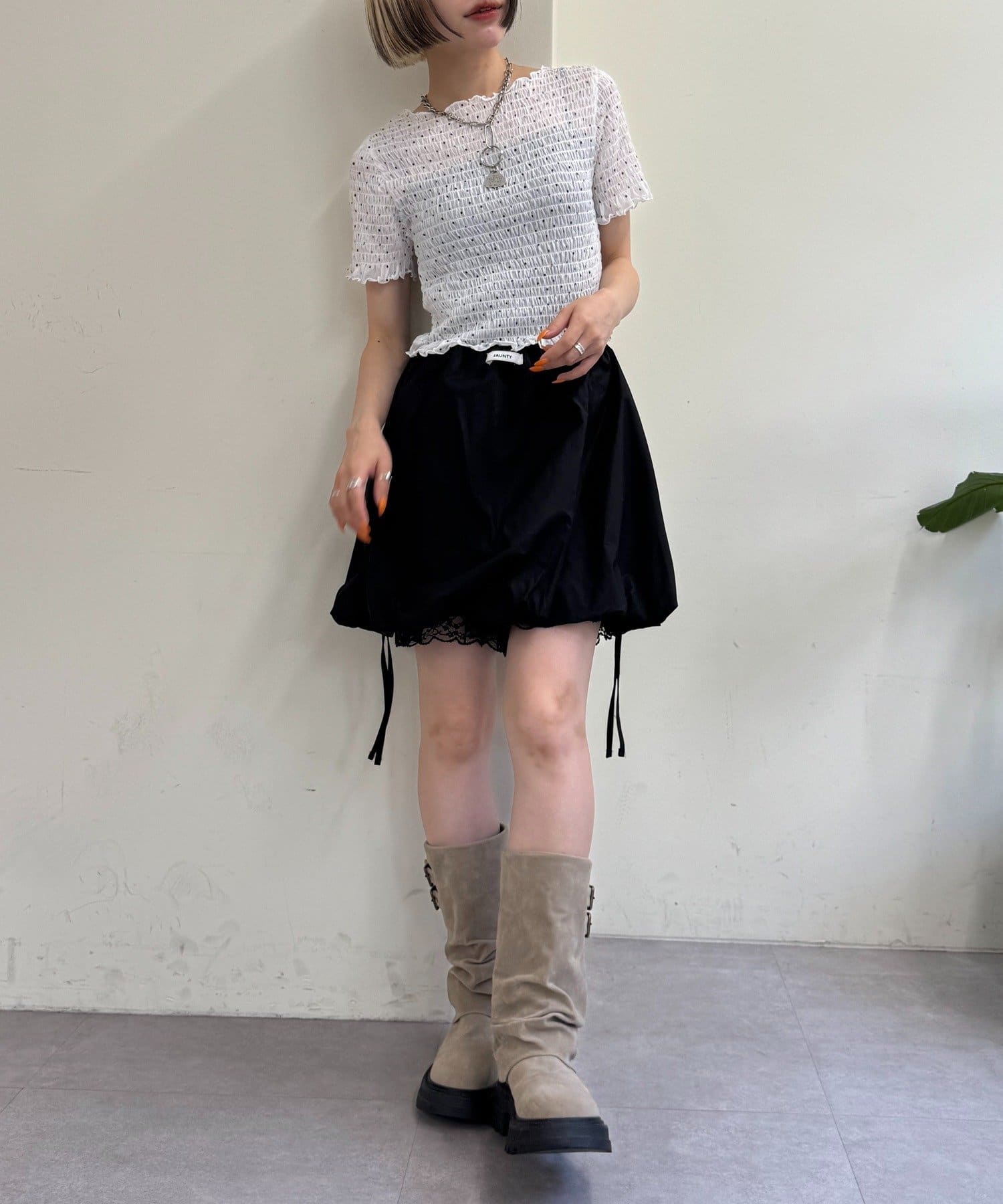 w closet(ダブルクローゼット) 【25AW/お気に入り総選挙対象アイテム】レイヤードバルーンスカパン