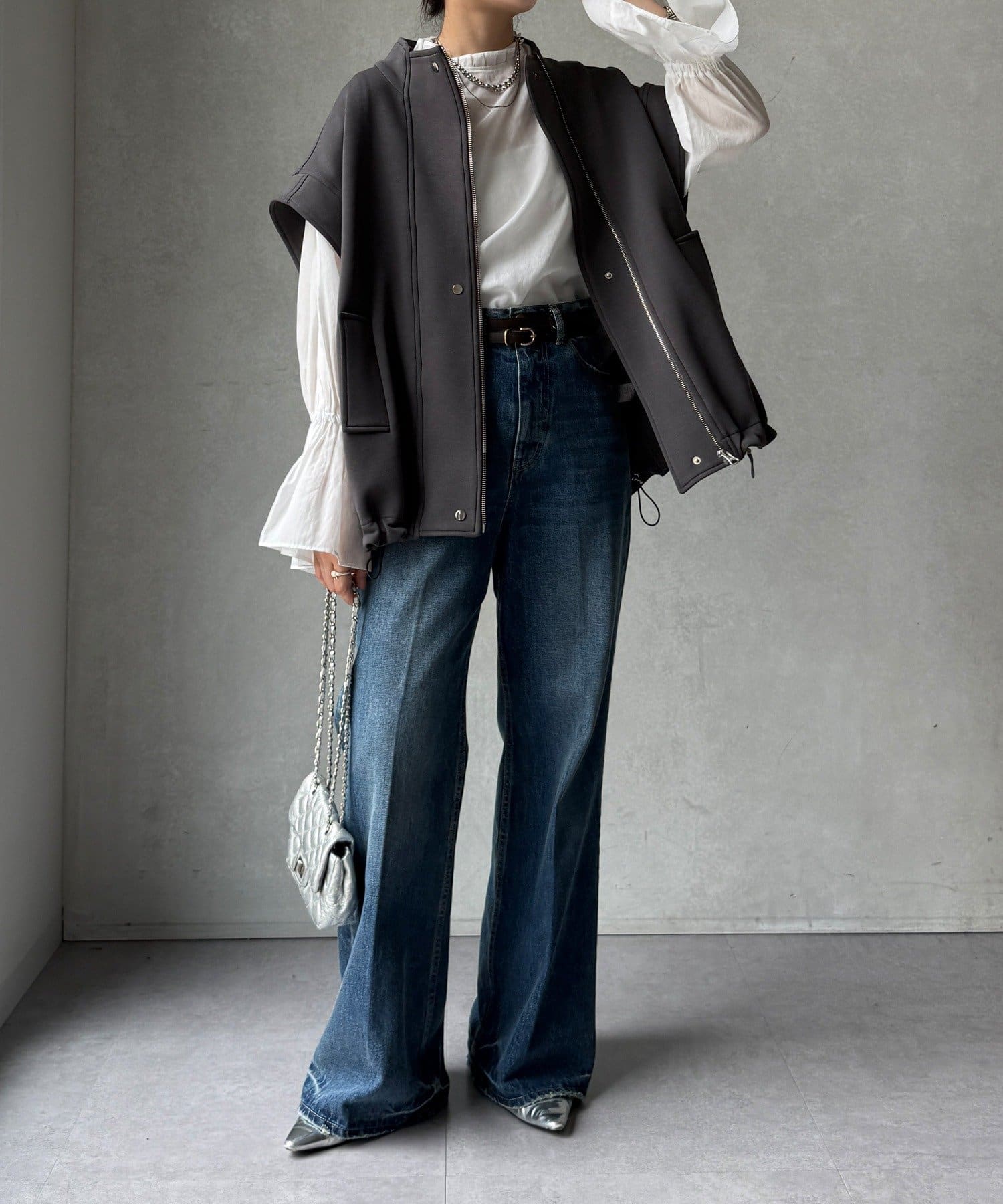 WEB限定】スリーブレスジップブルゾン | DOUDOU(ドゥドゥ