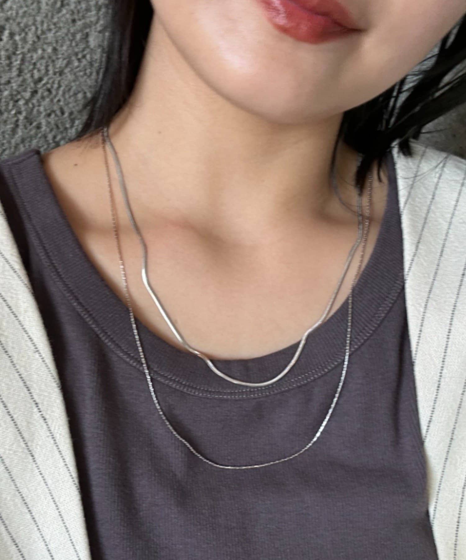 【2連×デニムの異素材MIXが超おしゃれ♪】CHANEL★ネックレス Multi Way Double Chain Necklace