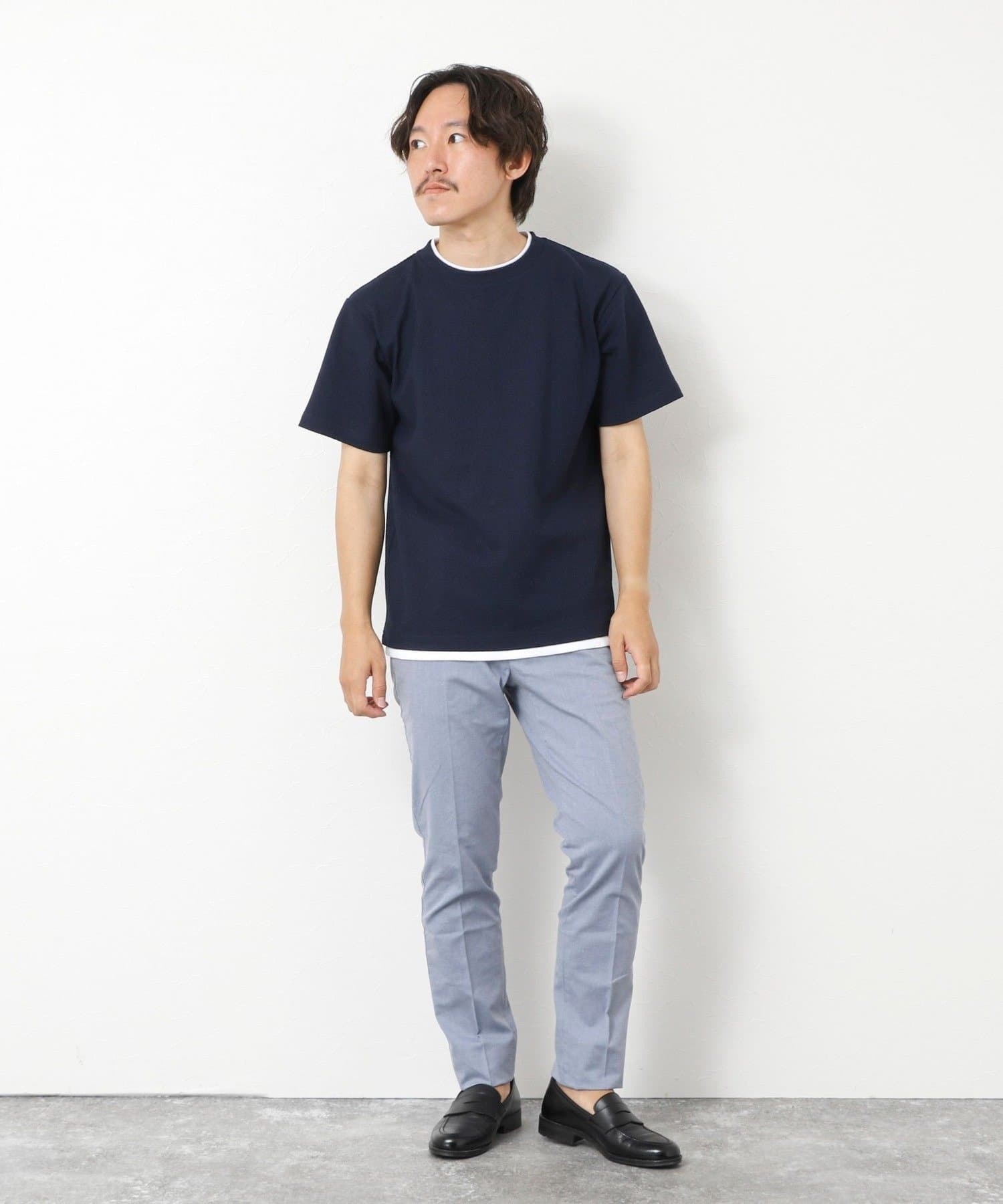 NOLLEY'S(ノーリーズ) LINKS モザイク柄 レイヤードTee