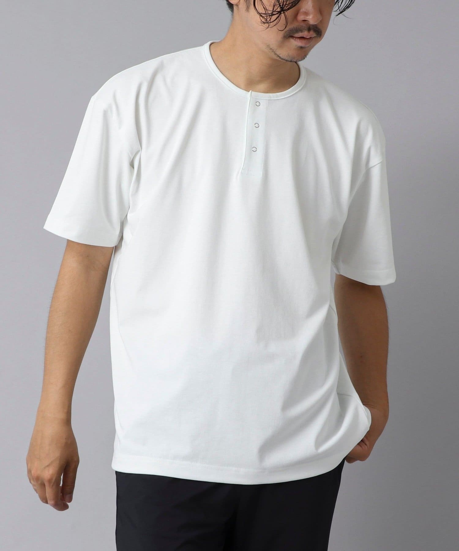 ACTIVE SECT】《限定展開》UVカット ヘンリーネックTシャツ
