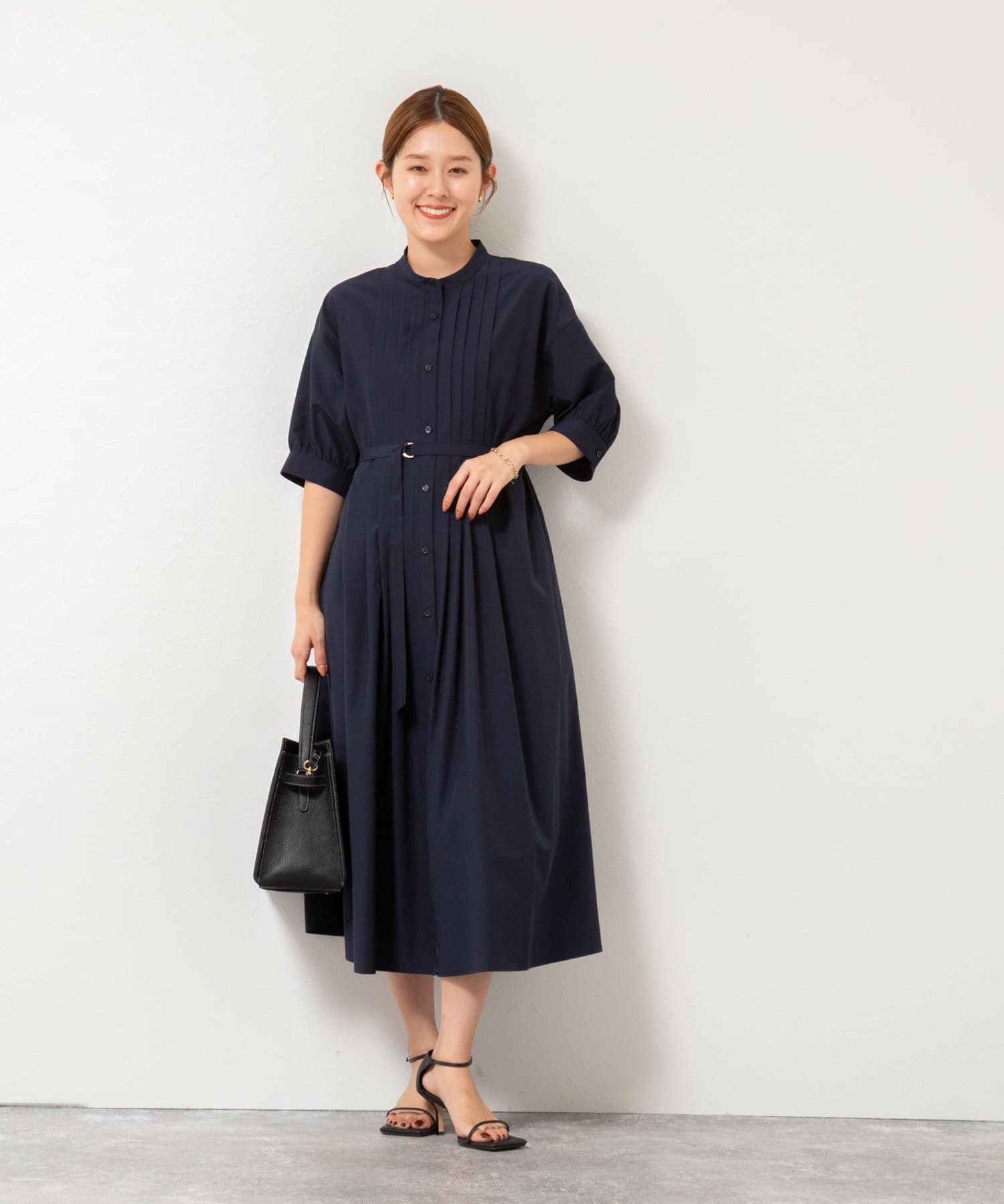 値下げ【NOLLEY'S】ウォッシャブルピンタックシャツワンピース NOLLEY'S（ノーリーズ）の「ウォッシャブルピンタックシャツ