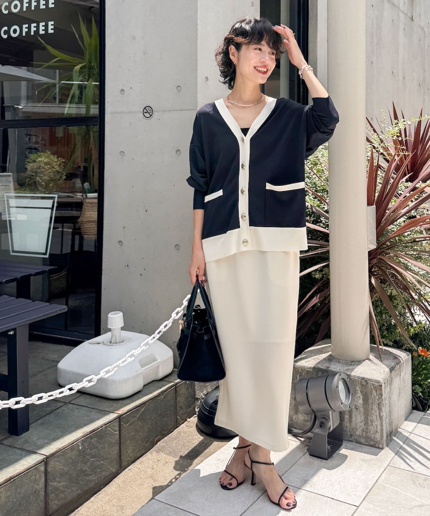 手洗い可能》マルチファンクション配色Vネックカーディガン | NOLLEY'S