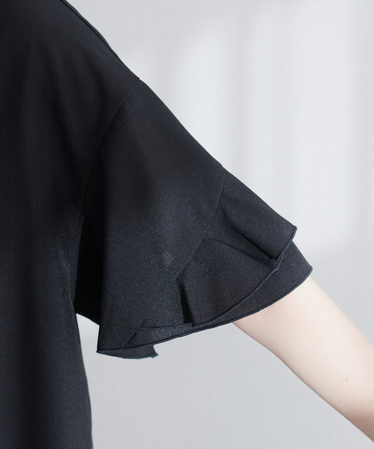 natural couture(ナチュラルクチュール) 【sherbet line】WEB限定 / UV・接触冷感ラップ半袖ブラウス