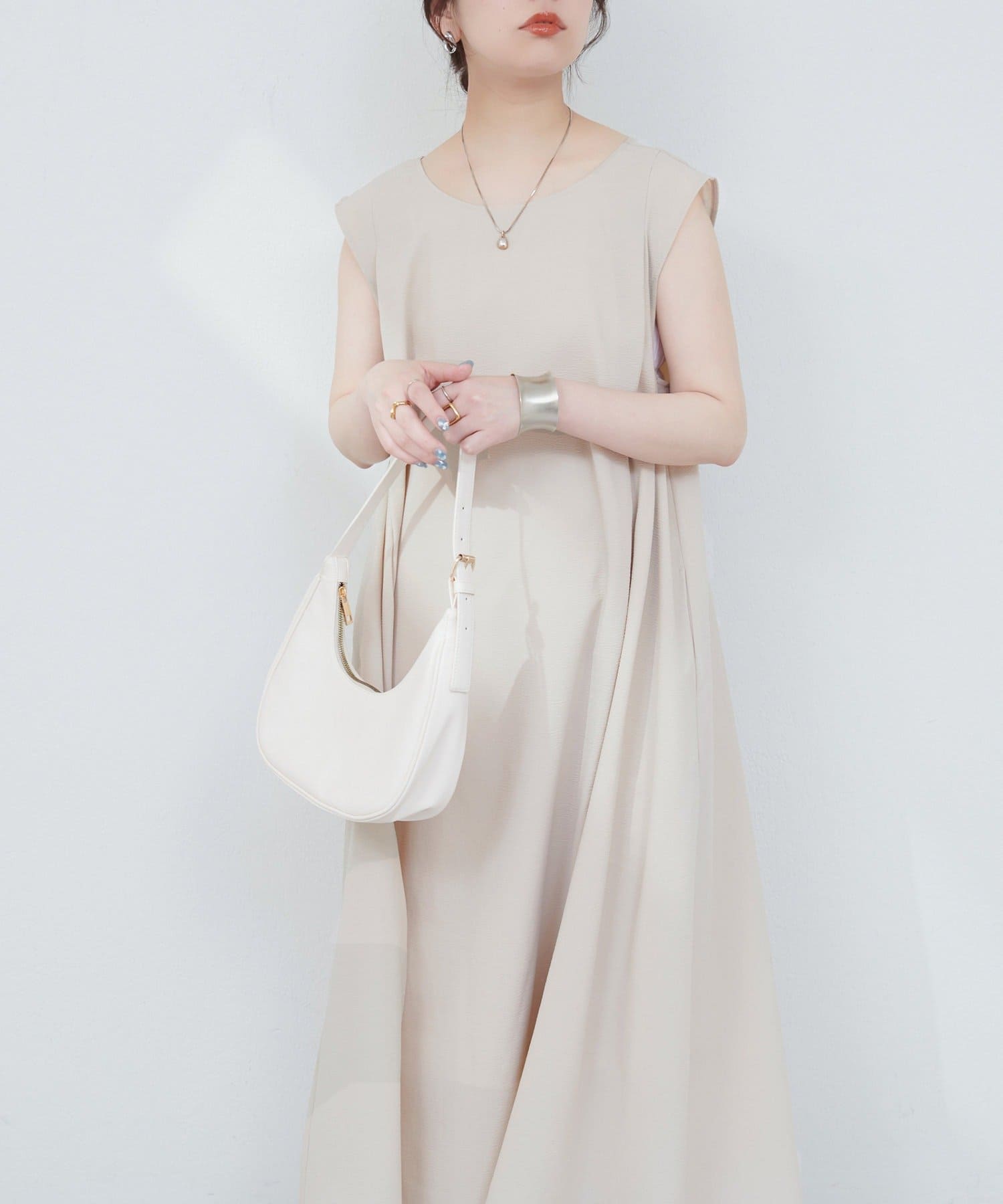 NICE CLAUP / OLIVE des OLIVE OUTLET(ナイスクラップ  / オリーブ デ オリーブ アウトレット) 【natural couture】バックリボンテントワンピース