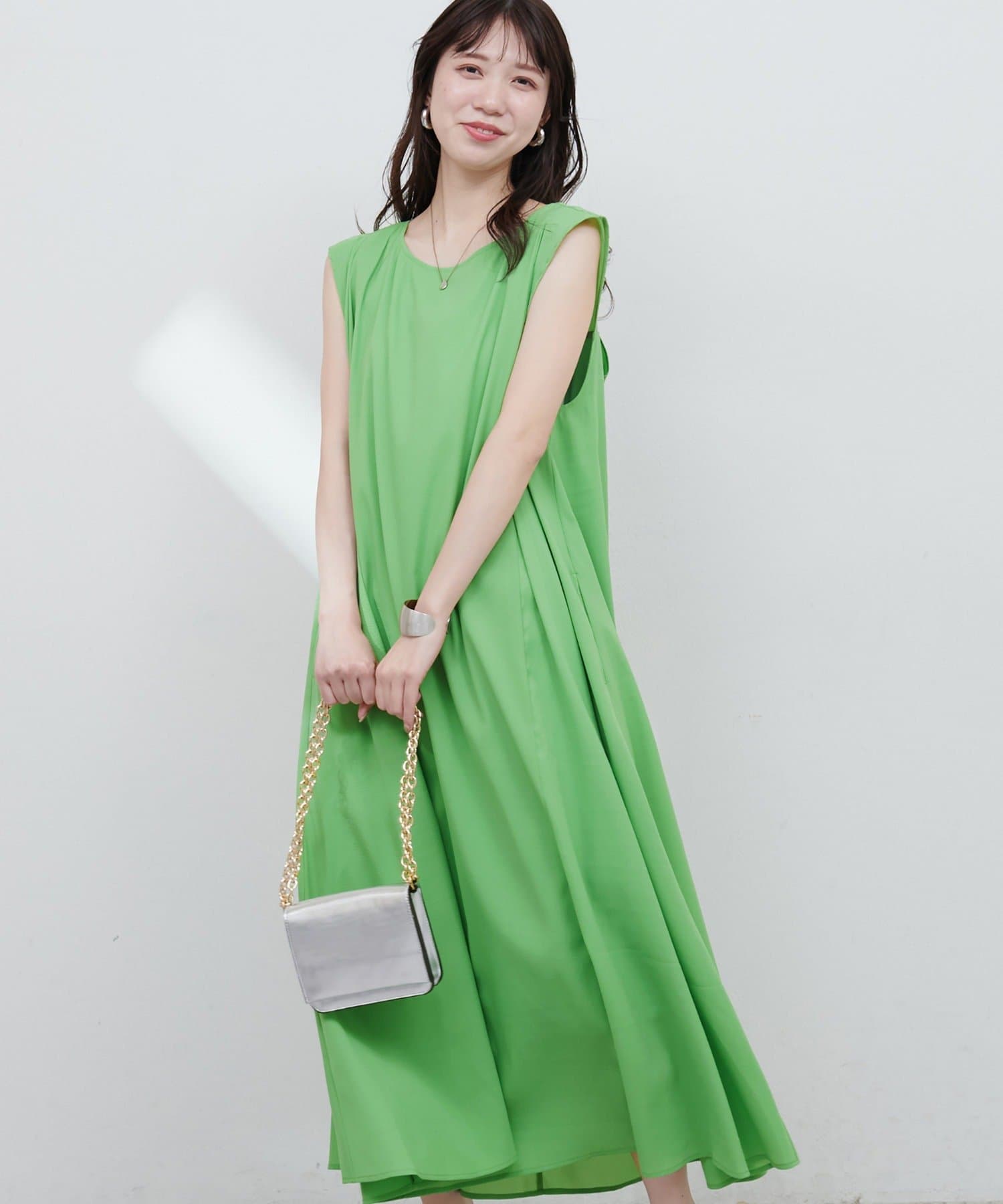 NICE CLAUP / OLIVE des OLIVE OUTLET(ナイスクラップ  / オリーブ デ オリーブ アウトレット) 【natural couture】バックリボンテントワンピース