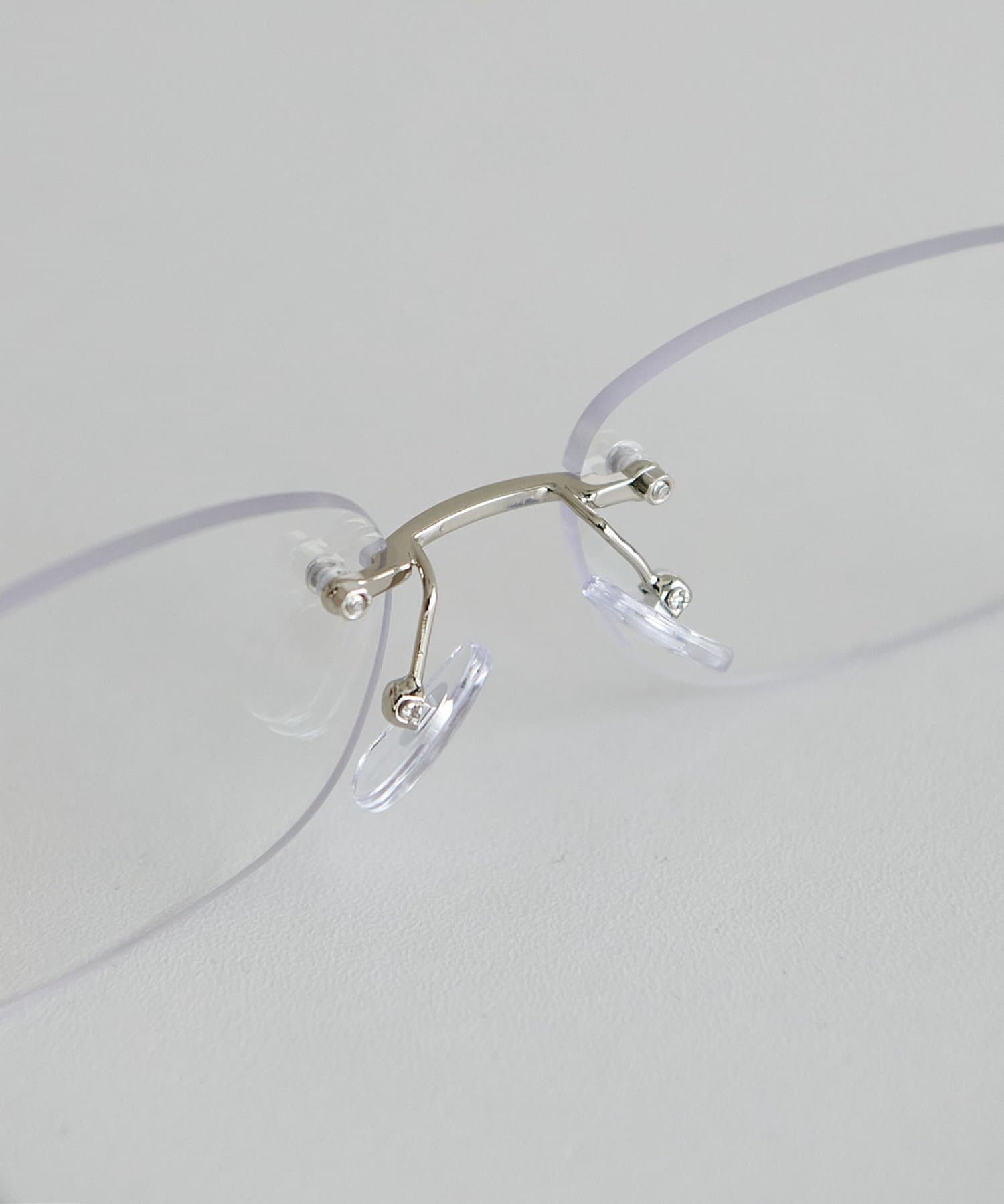 クリアフレーム メガネ ケース付き ユニセックス】フレームレスクリアメガネ | DISCOAT(ディス