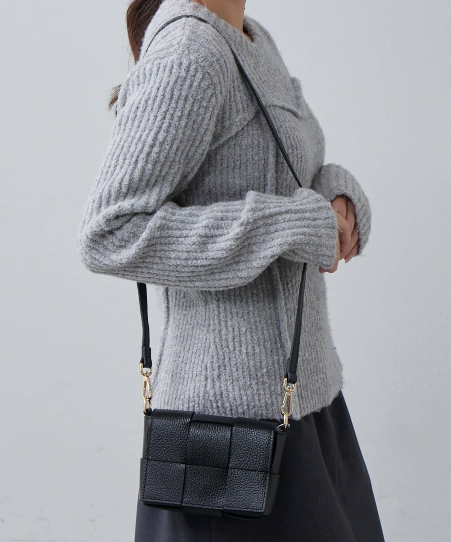 Lui's(ルイス) MILLELA FIRENZE / チェーン付きワイドメッシュレザーバッグ
