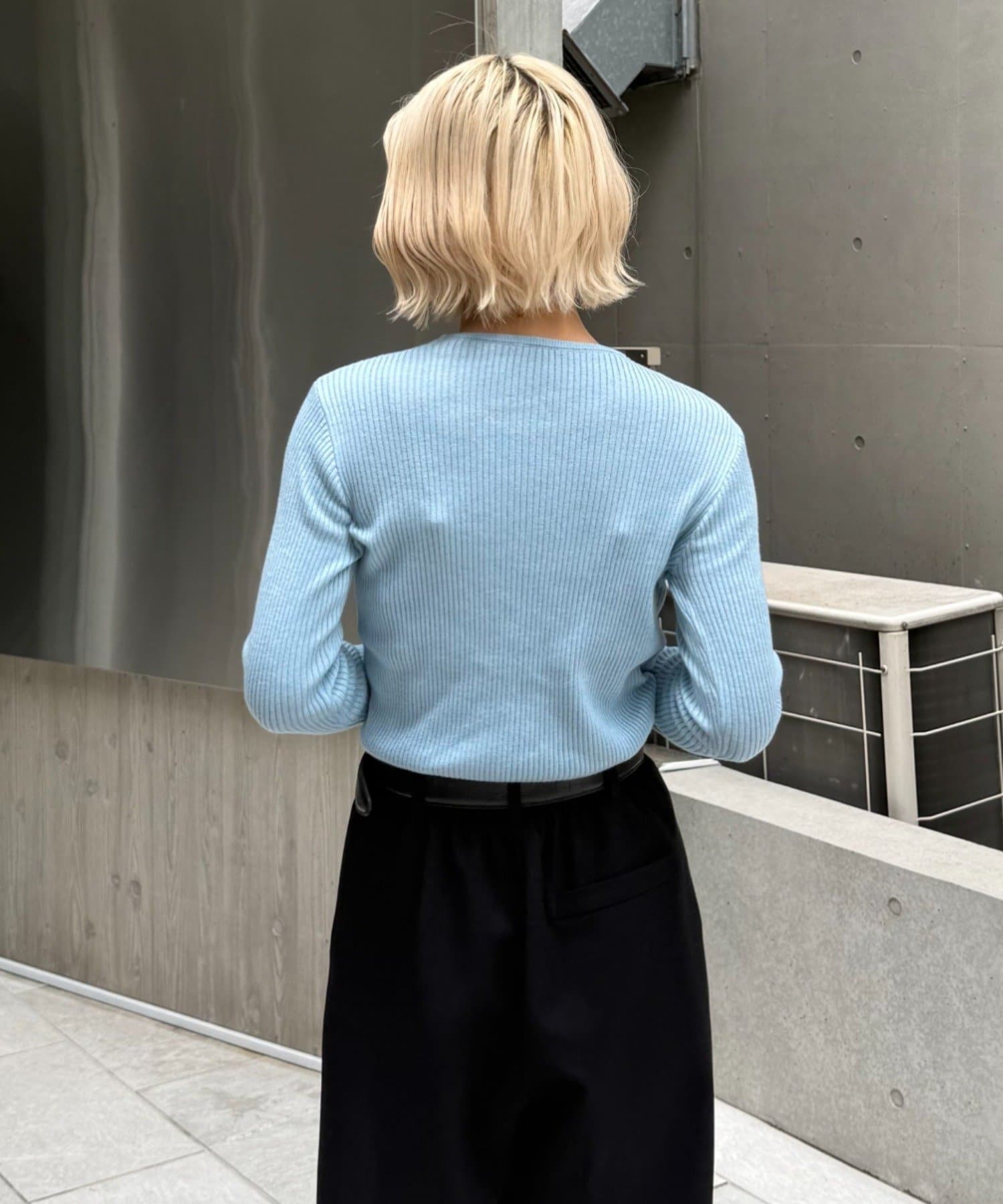 Lui's(ルイス) ウール混ベーシックニット