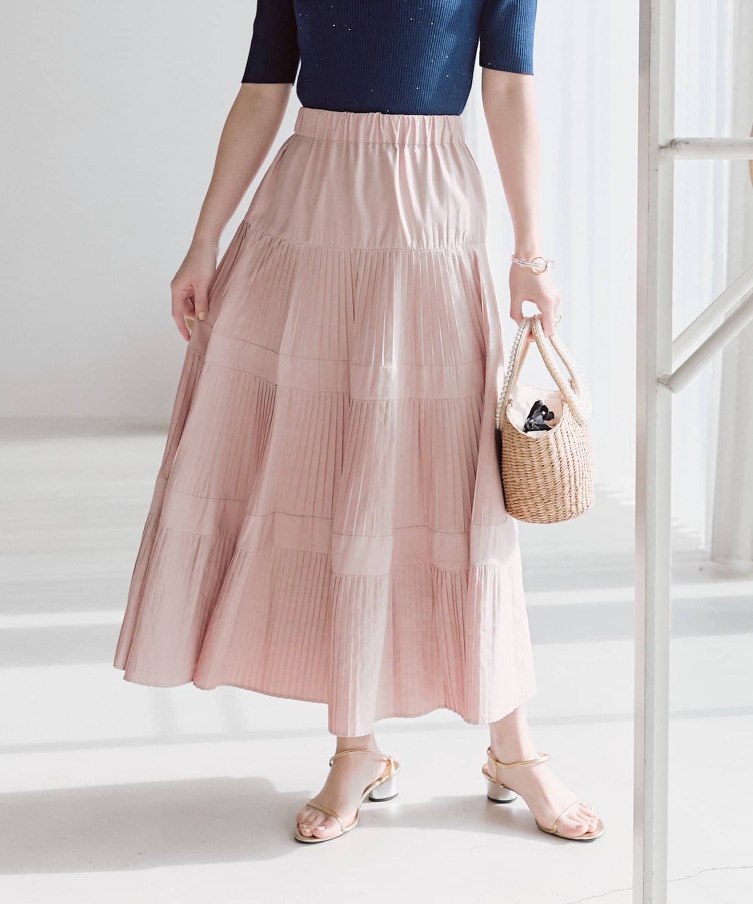 La boutique BonBon(ラブティックボンボン) 【mamiコラボカラーあり・3サイズ展開】3段ティアードスカート