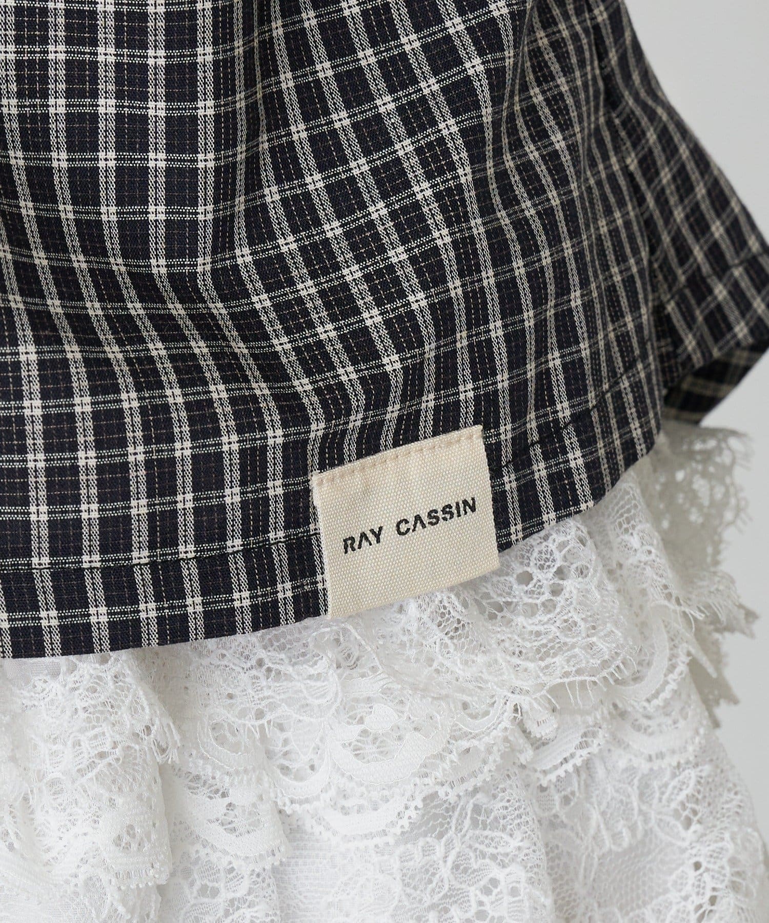 RAY CASSIN(レイカズン) フードチェックコンパクトシャツ