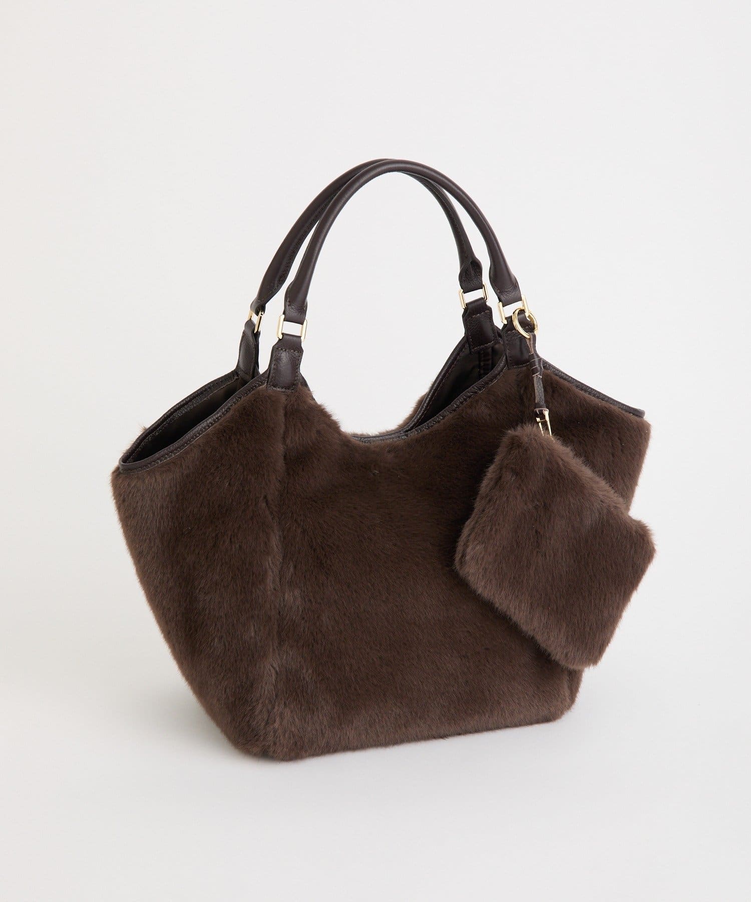 RIVE DROITE(リヴドロワ) 【コーデの主役に】ポーチ付きフェイクファートート