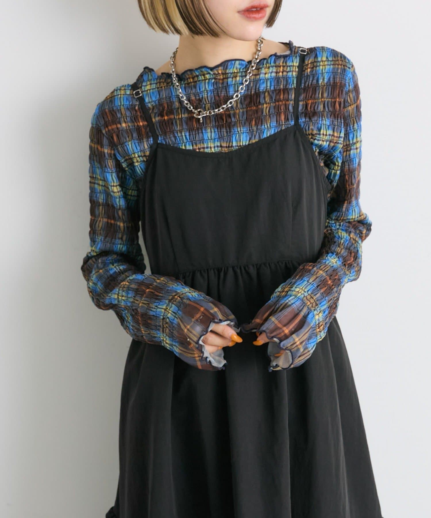 w closet(ダブルクローゼット) 【25AW】柄シャーリングプルオーバー